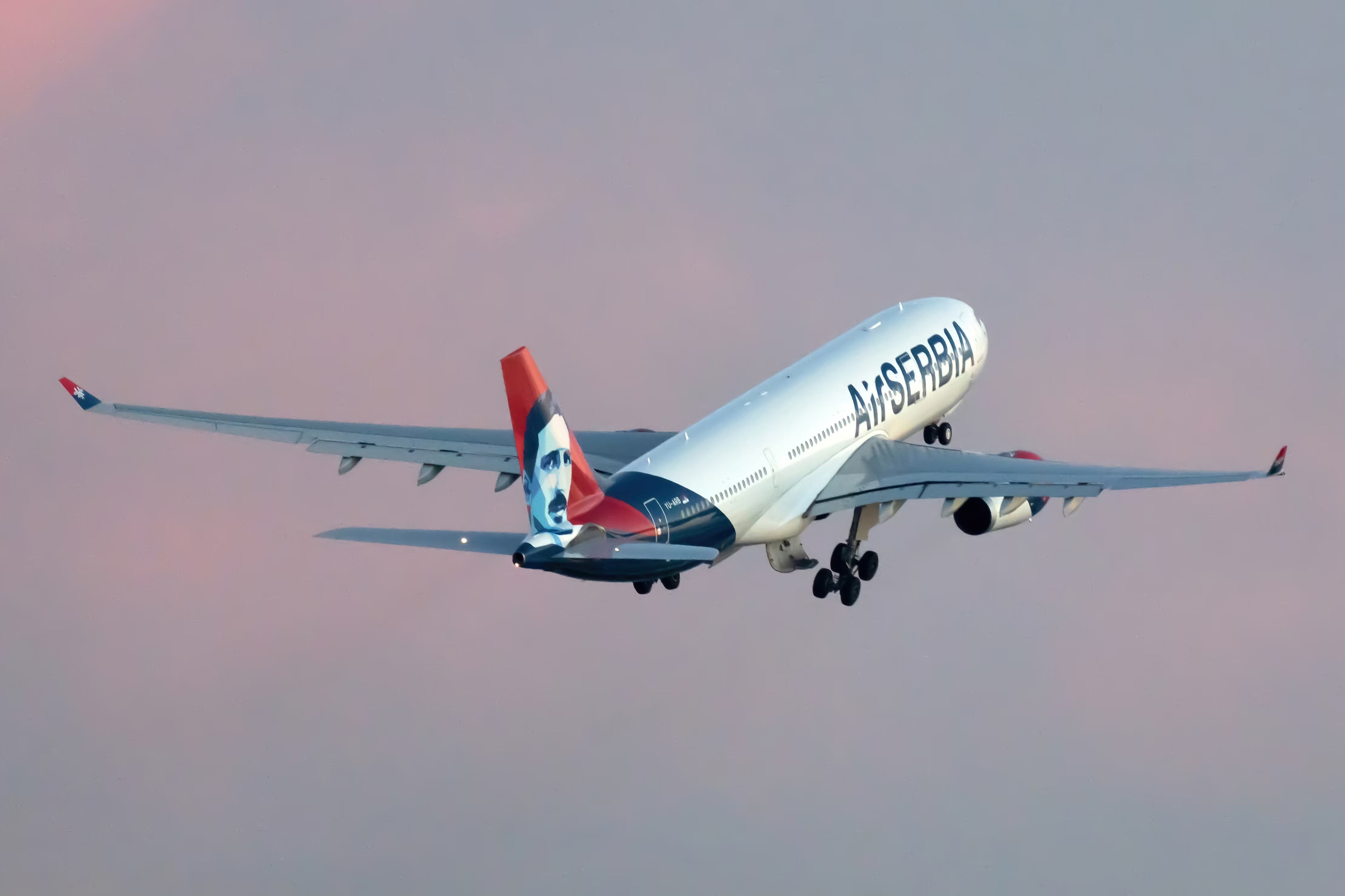 Air Serbia A330-200 taking off