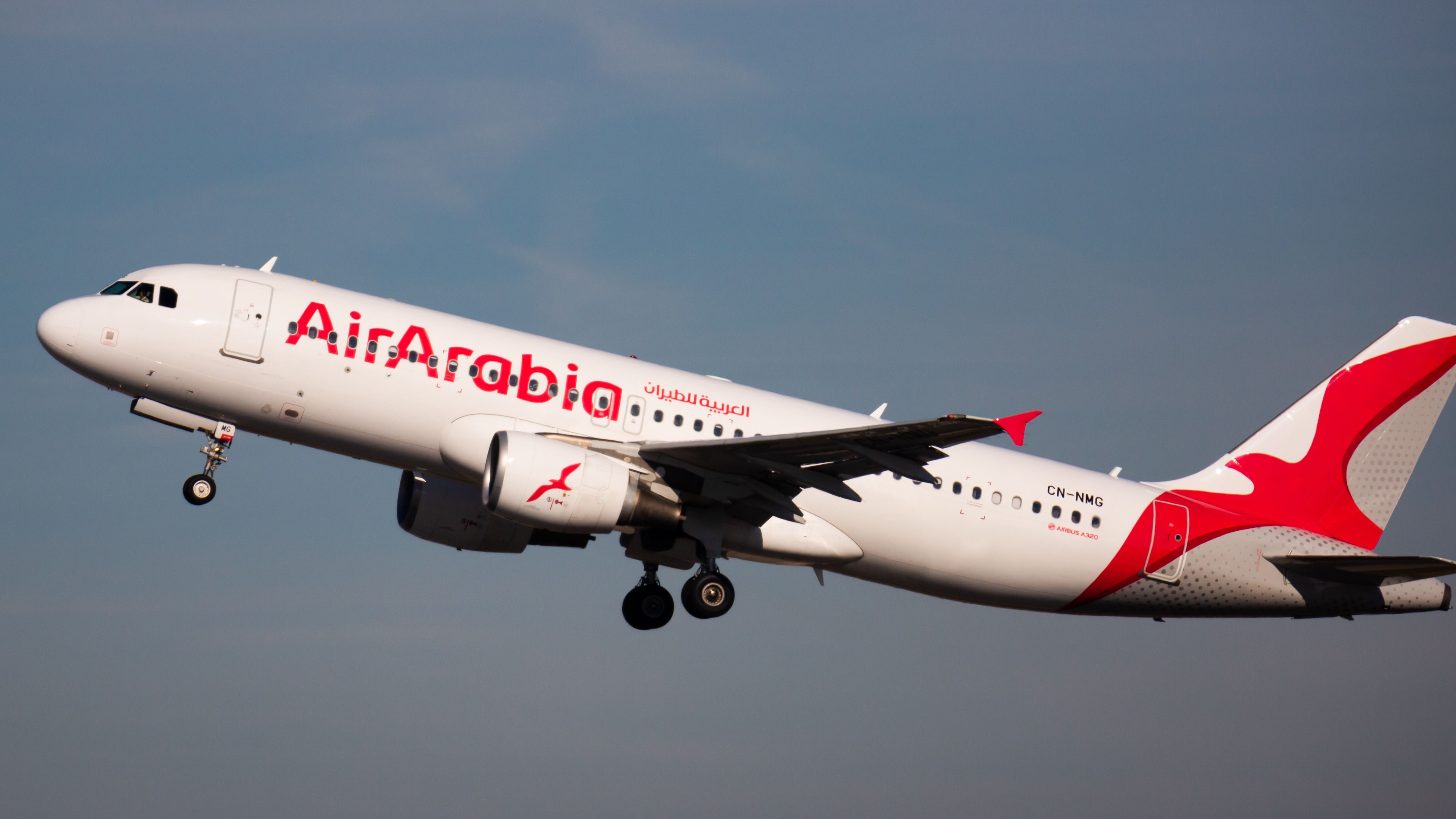 An AirArabia A320 taking off