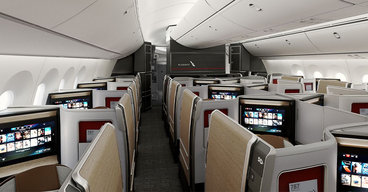 Inside American Airlines' New Flagship Business Class Cabin.