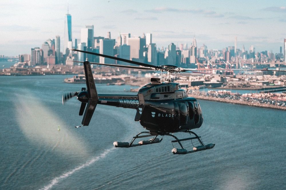 Blade Helicoper flying in New York