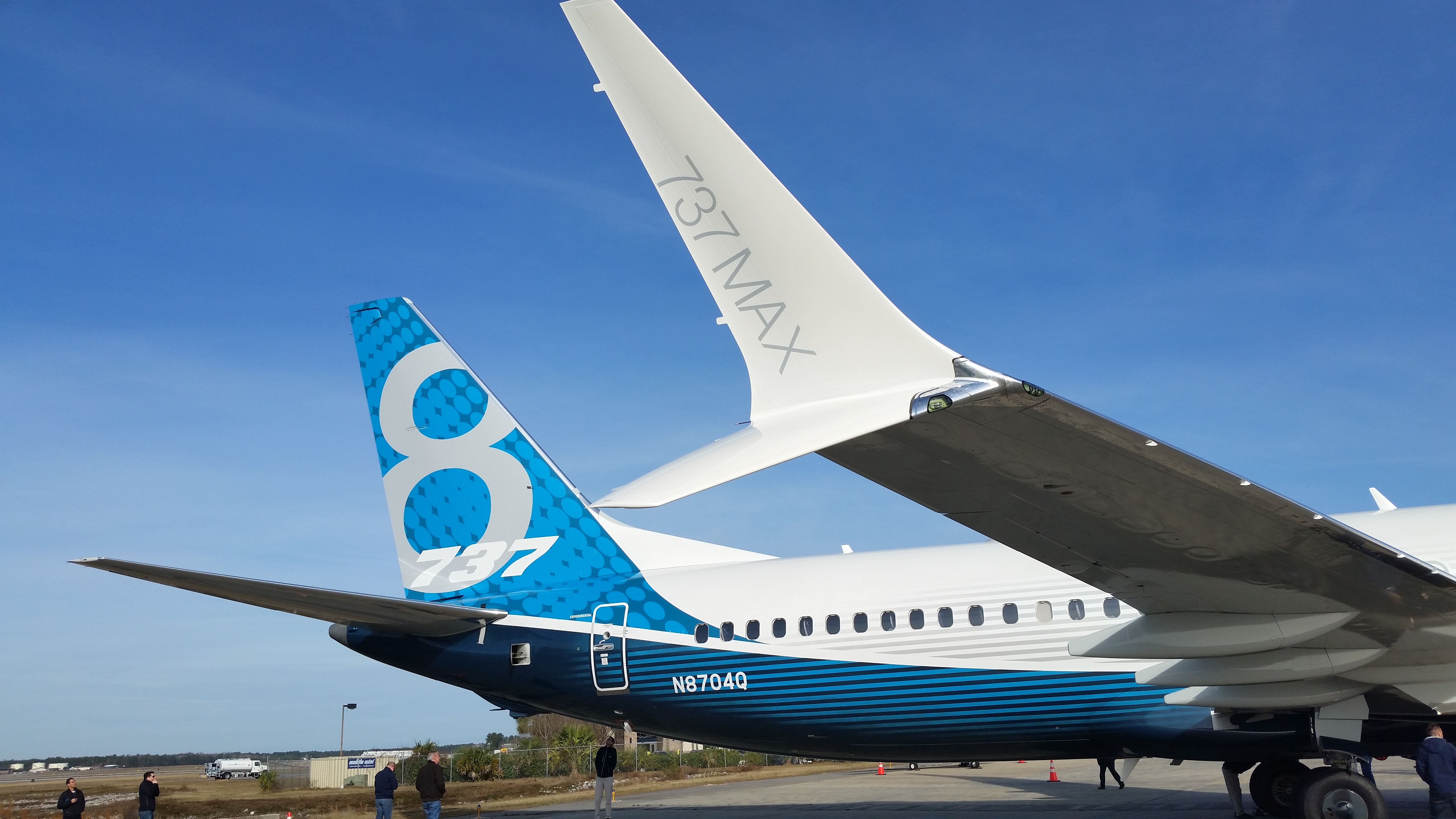 Boeing 737 MAX in its manufacturer livery shutterstock_1443491216