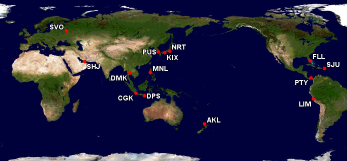 Busiest airports in the top 100 without UK flights