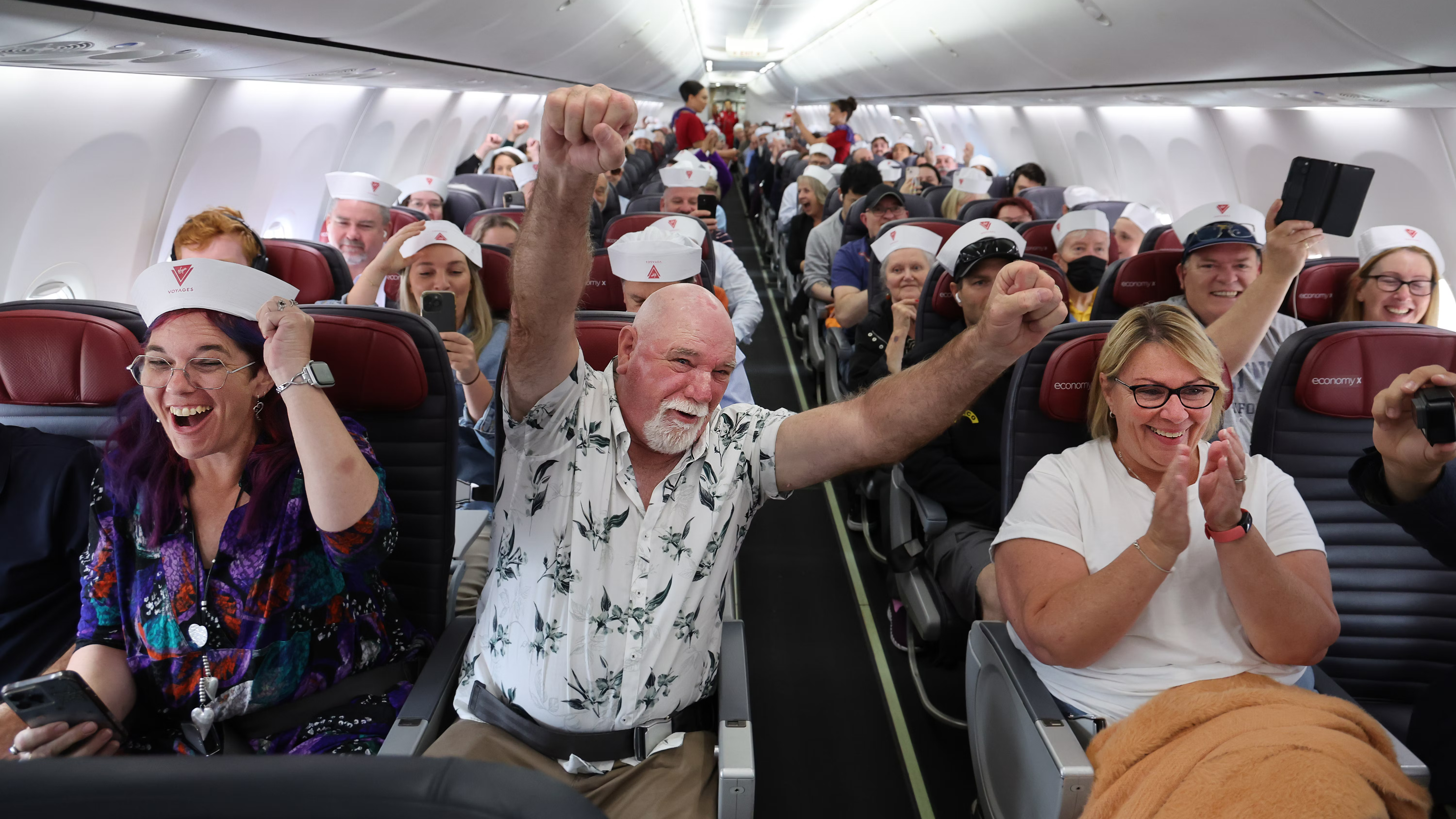 Virgin Australia Voyages happy passengers