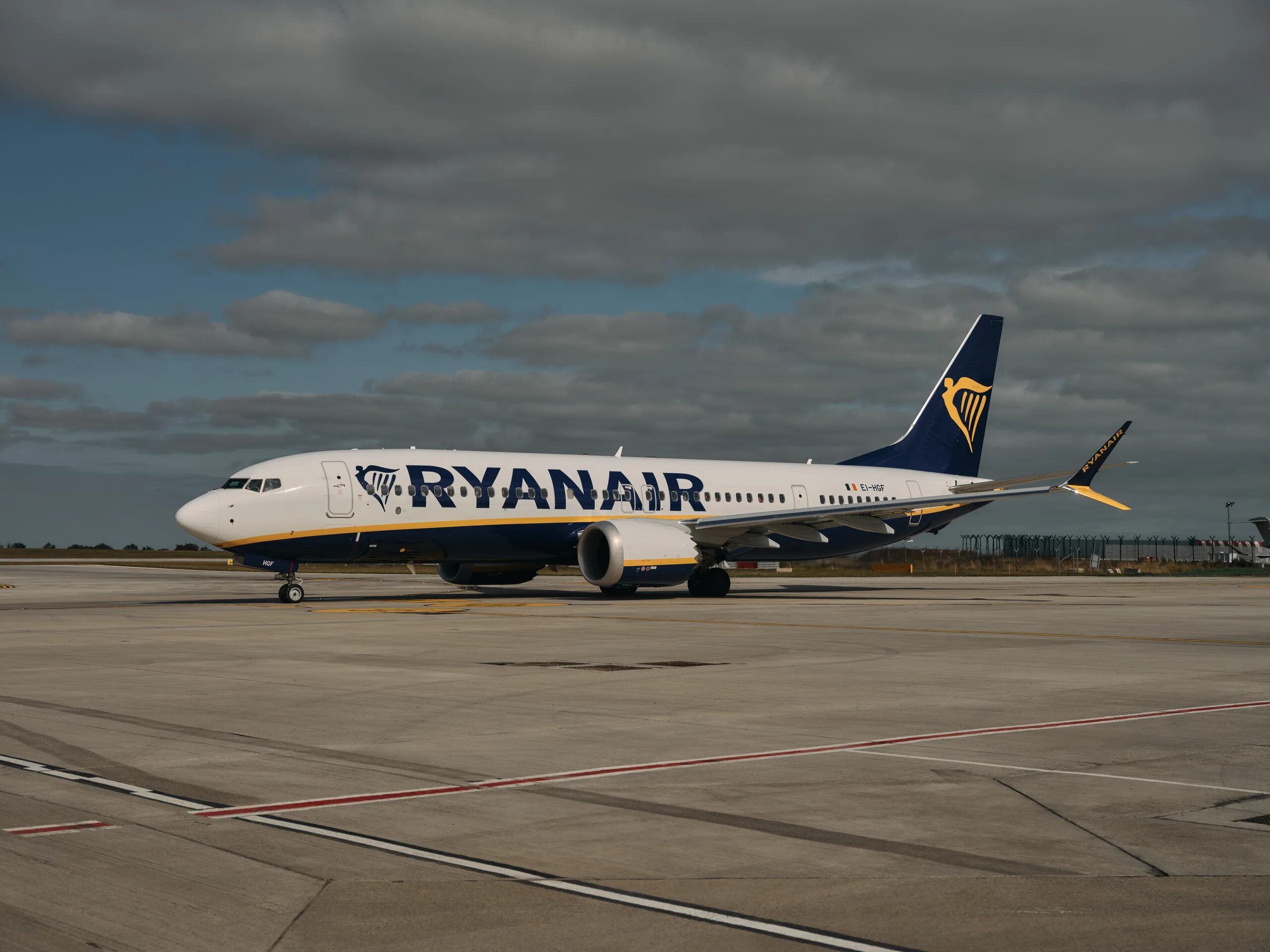 Ryanair Boeing 737 MAX Parked On A Remote Stand
