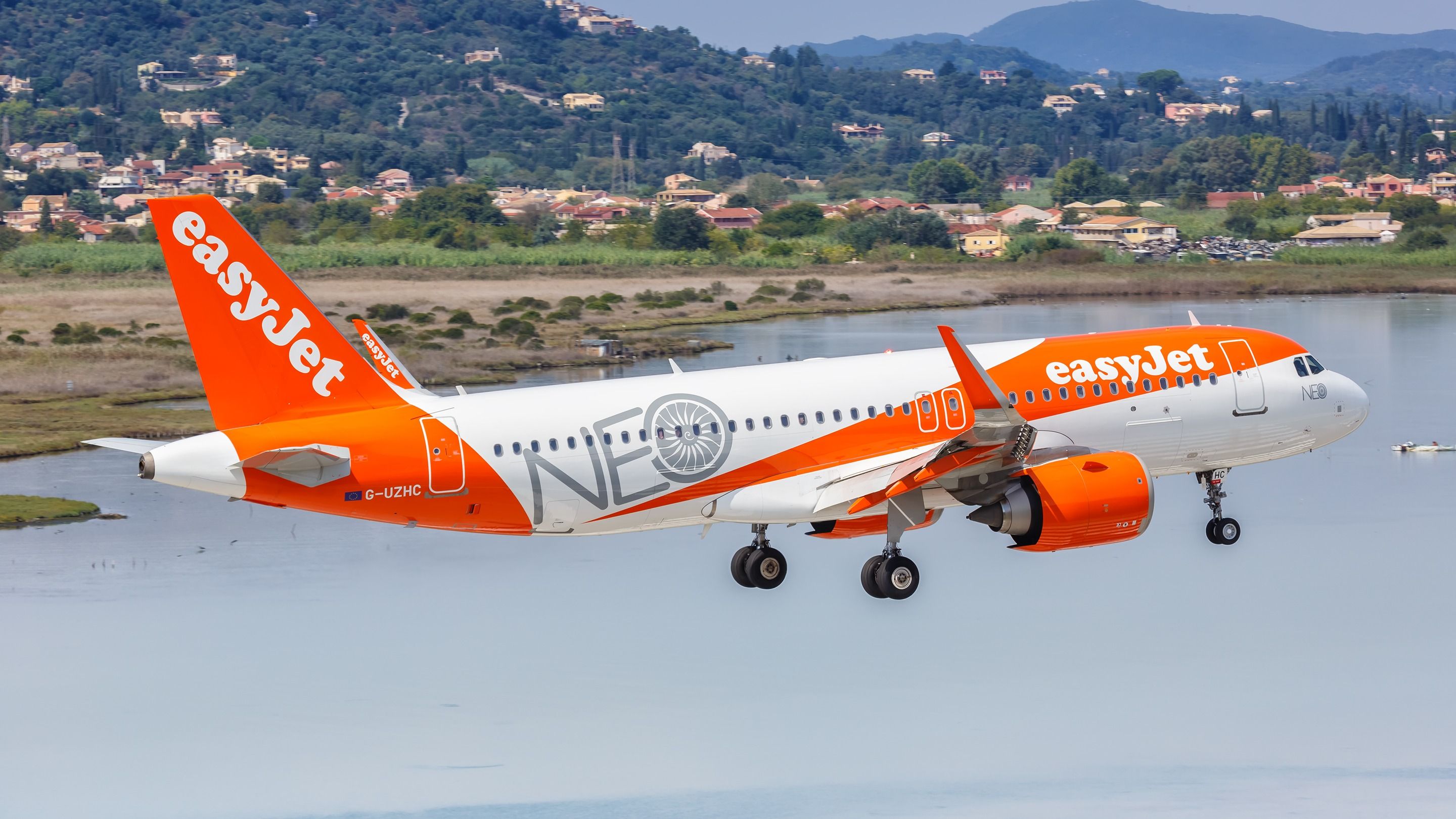 easyJet Airbus A320neo lands in Corfu, Greece Shutterstock_1822602932