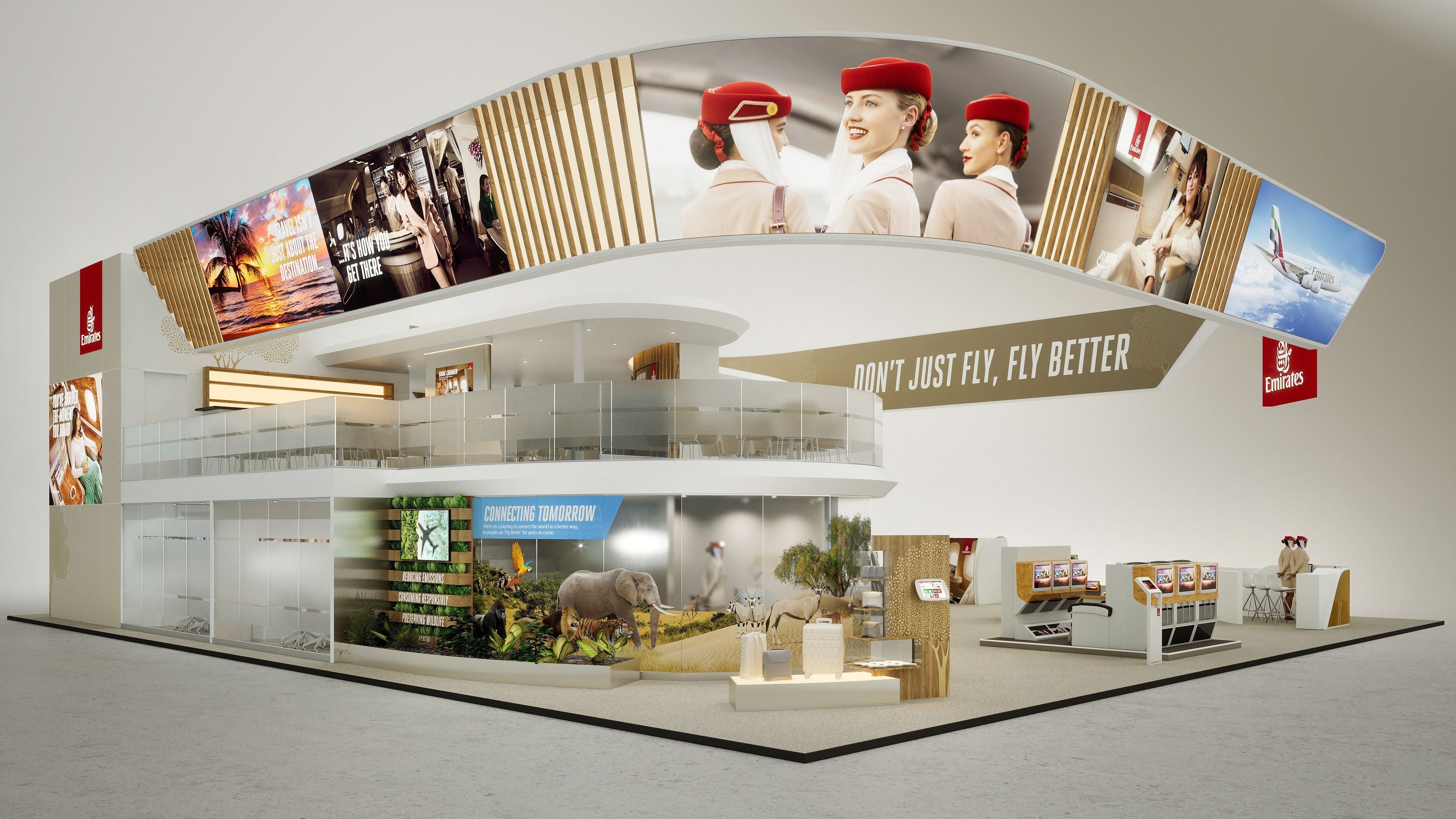Emirates ITB Berlin 2024 Stand Rendering