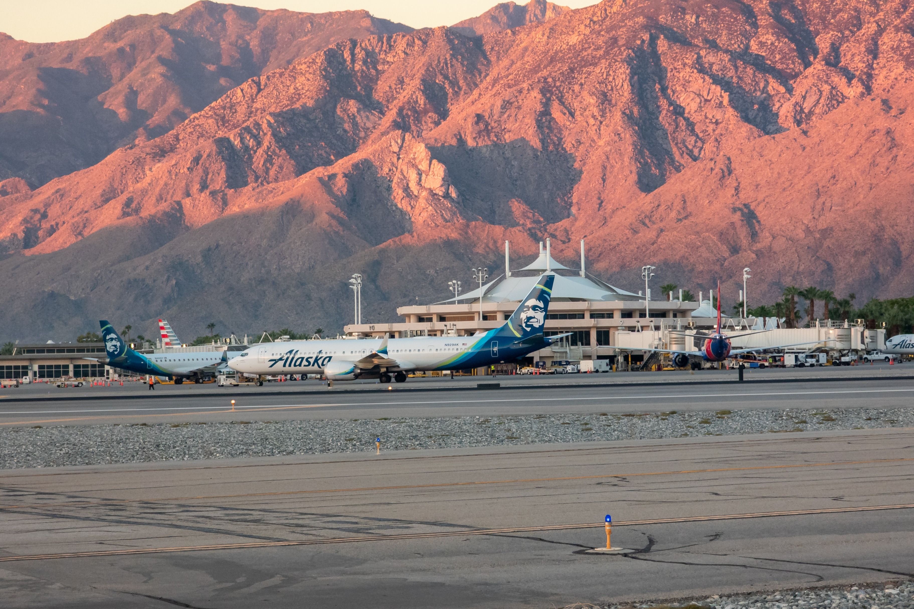 Aircraft at Palm Springs International Airport.