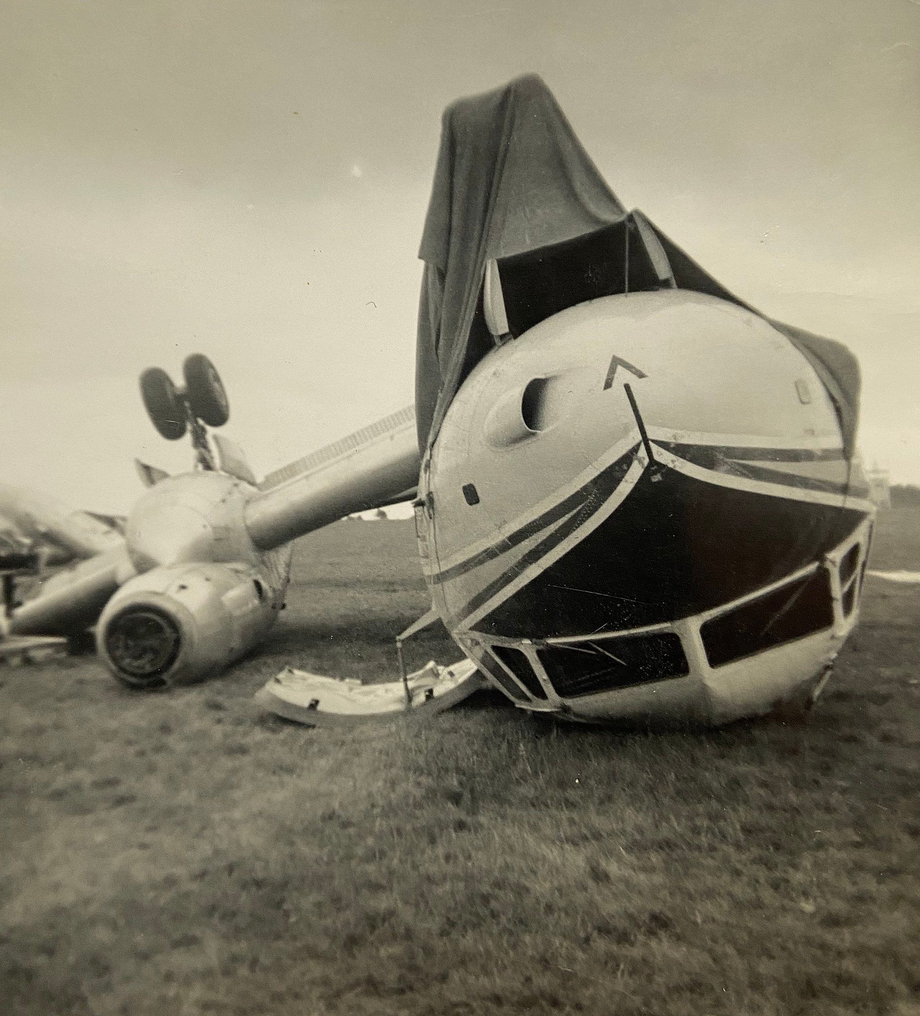 The Wreckage of a Skyways Avro/HS 748 Crash.