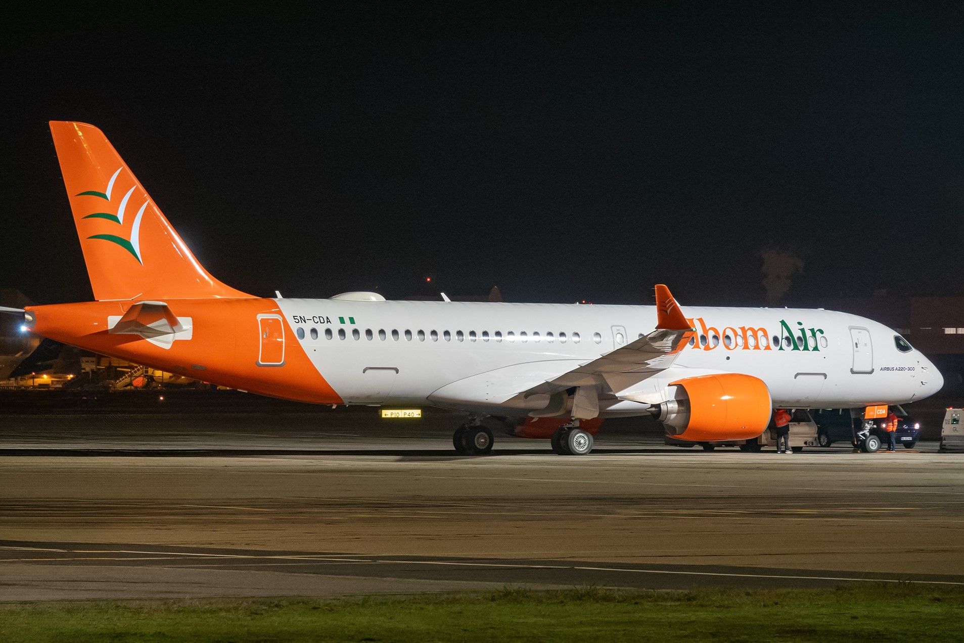 Ibom Air Airbus A220 in Toulouse 