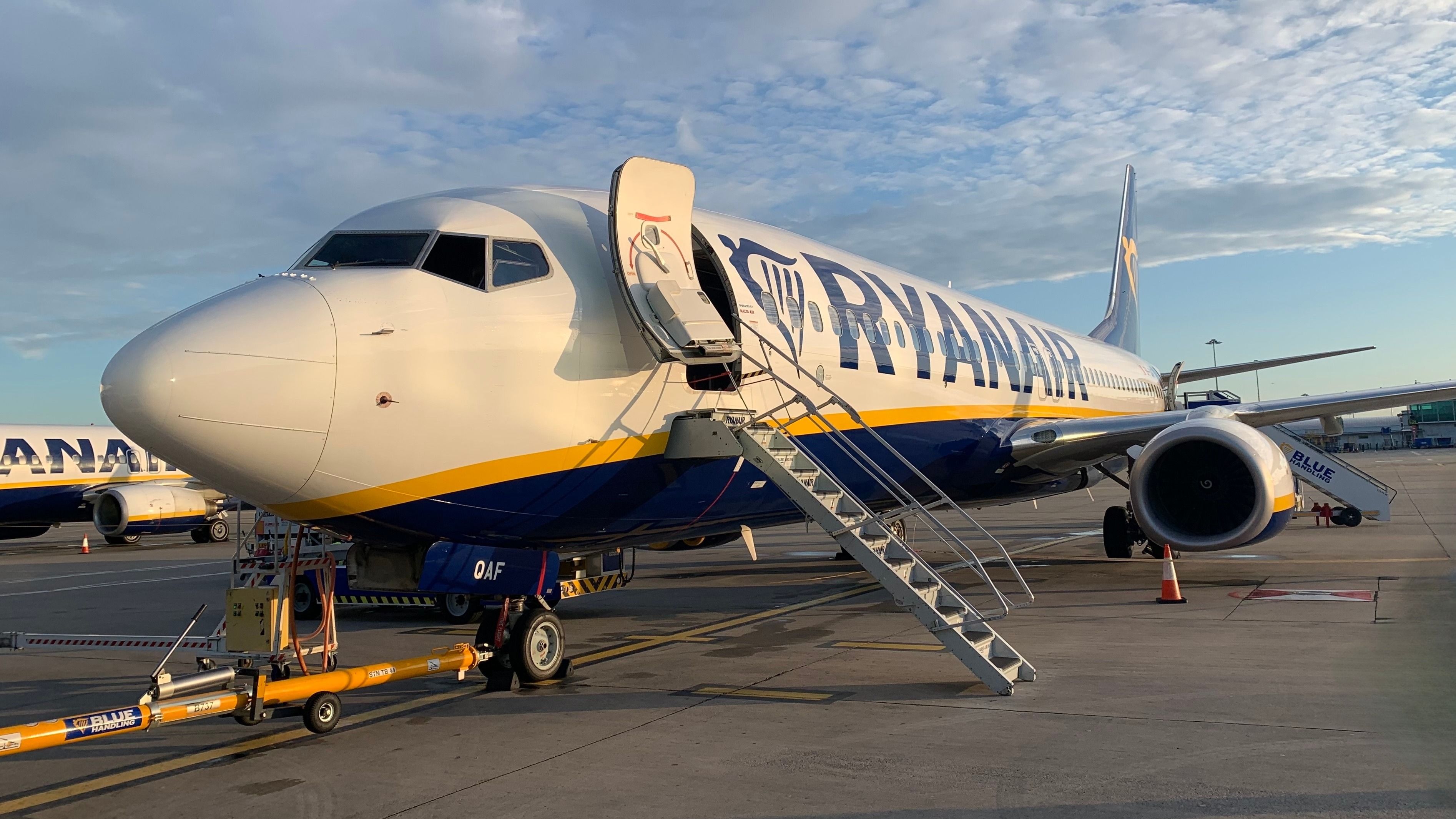 Airstairs on a Ryanair plane