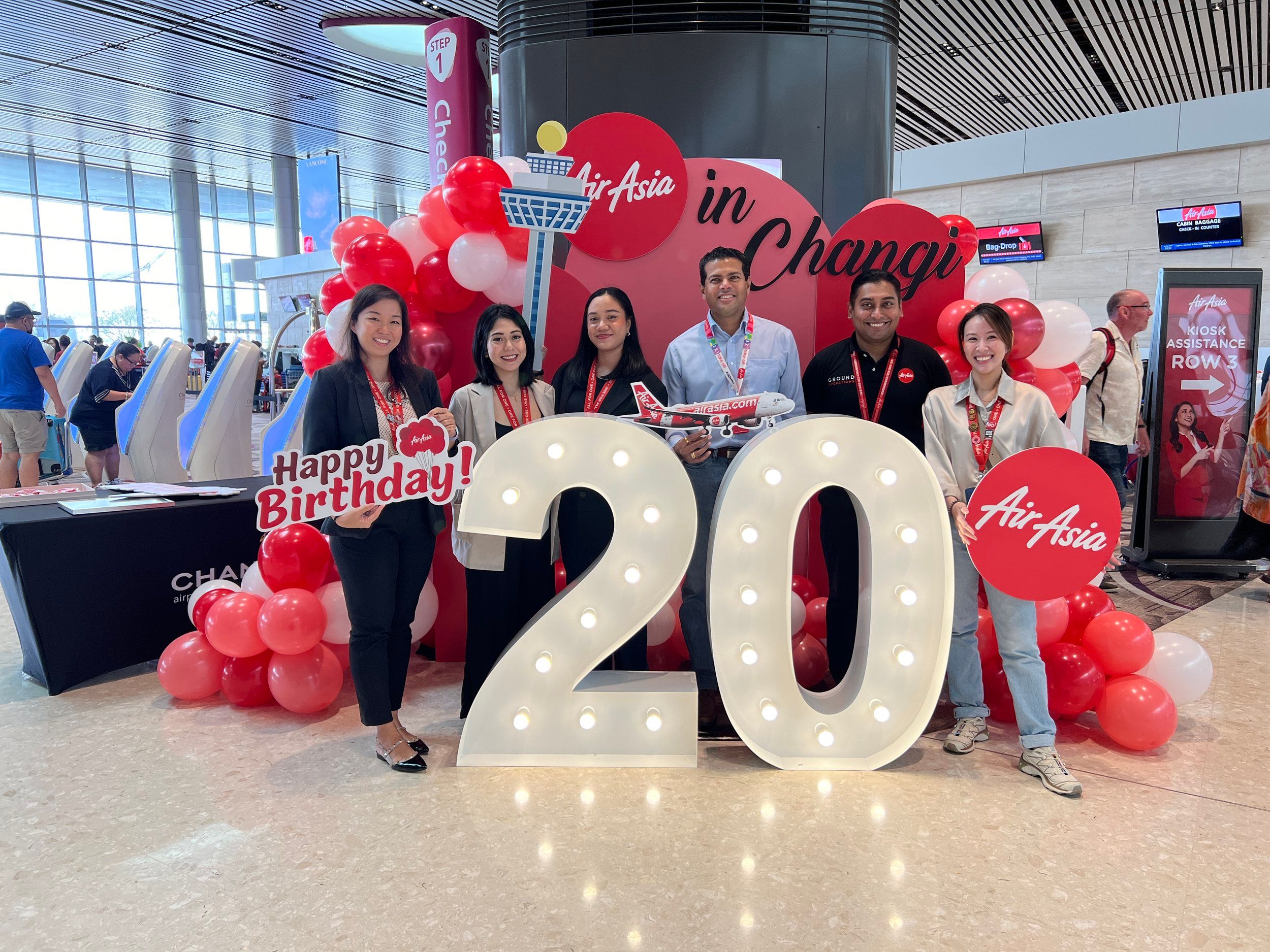 irAsia 20th Anniversary Ceremony at Singapore Changi Airport