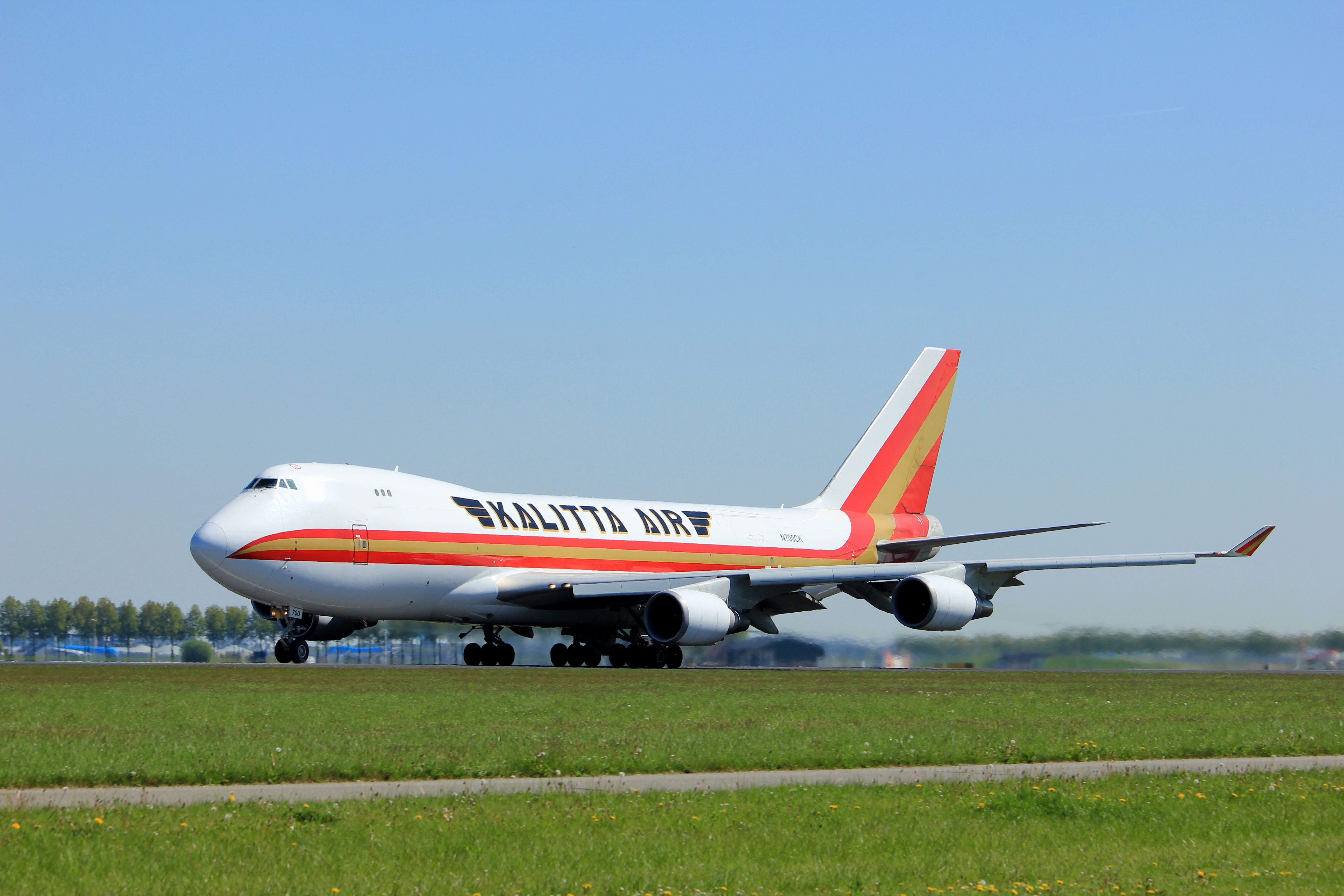 Kalitta Air Boeing 747-400F at Amsterdam Schiphol Airport AMS shutterstock_1084184666