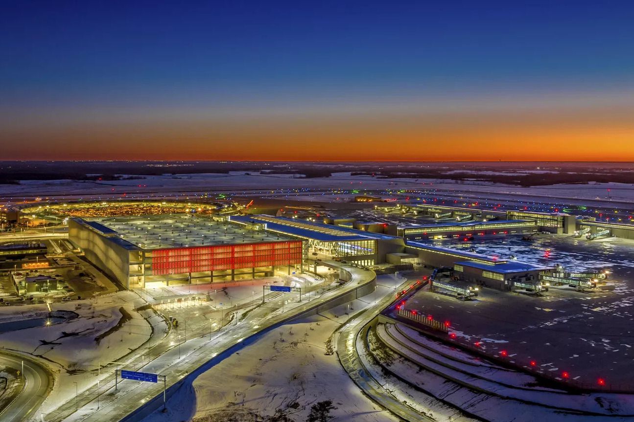 The new terminal at Kansas City International Airport