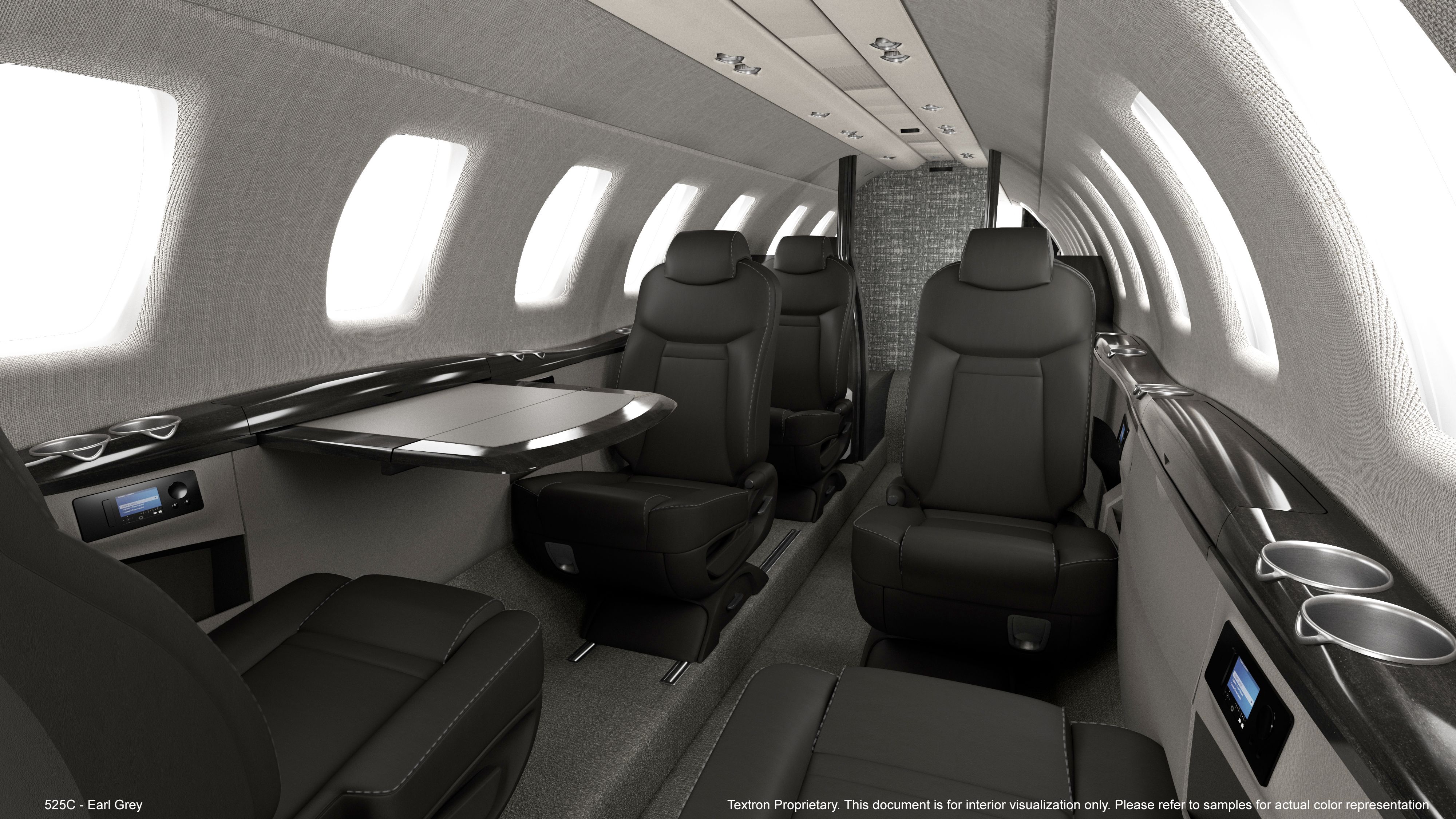 The Earl Grey cabin design for the Cessna Citation X.