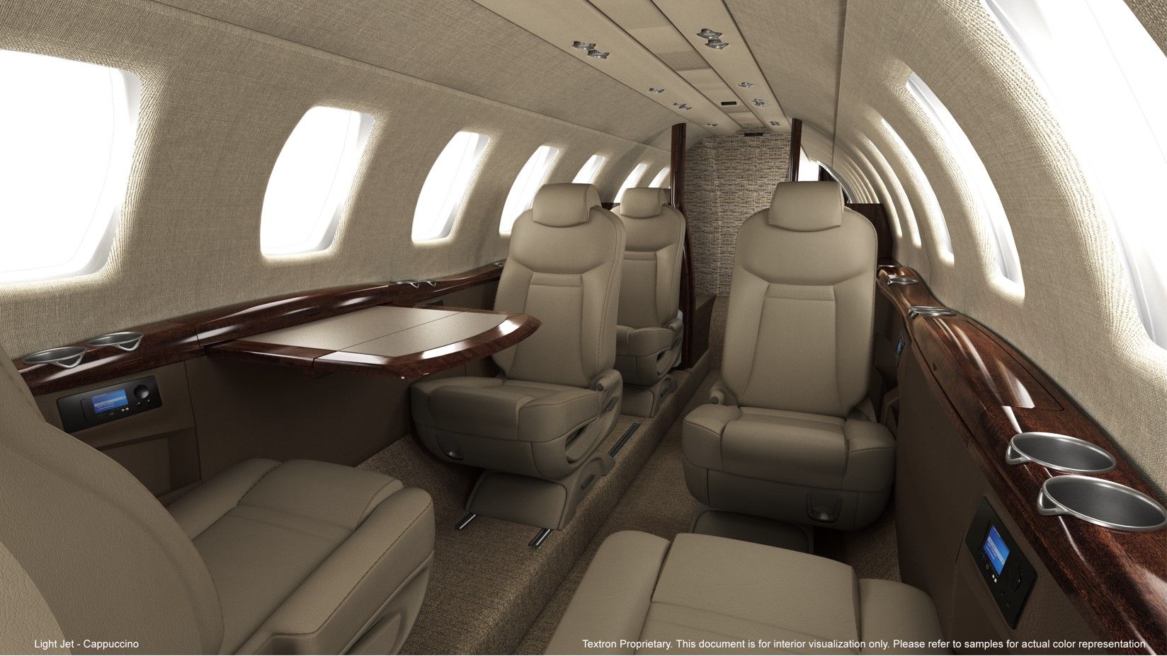 The Cappucino cabin design for the Cessna Citation X.