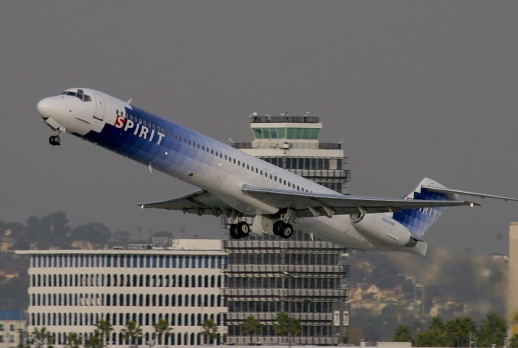 Spirit MD-83 Departing Los Angeles