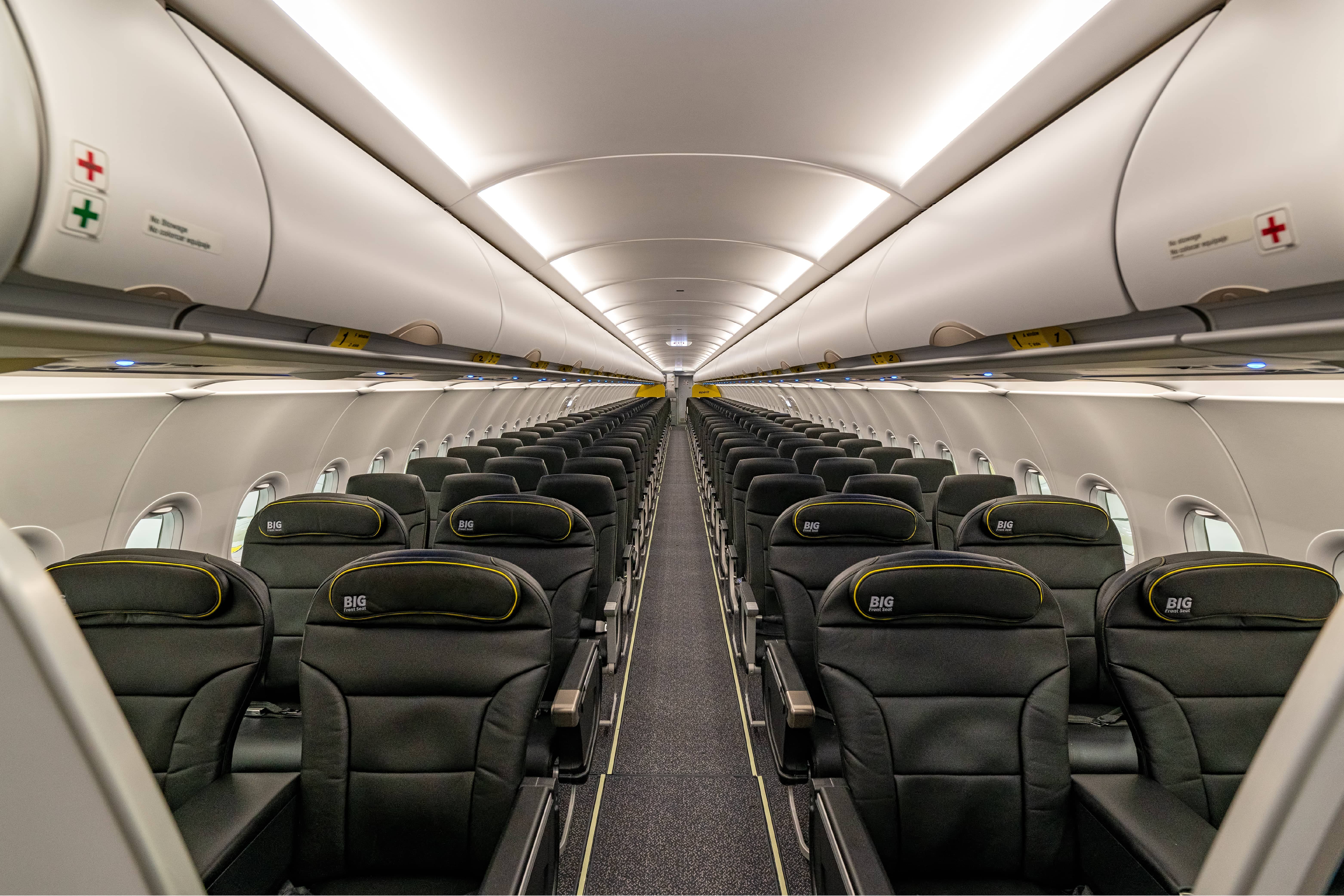 Spirit Airlines Airbus cabin