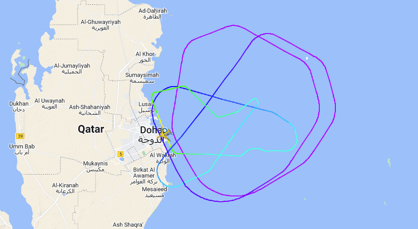 test flight over doha