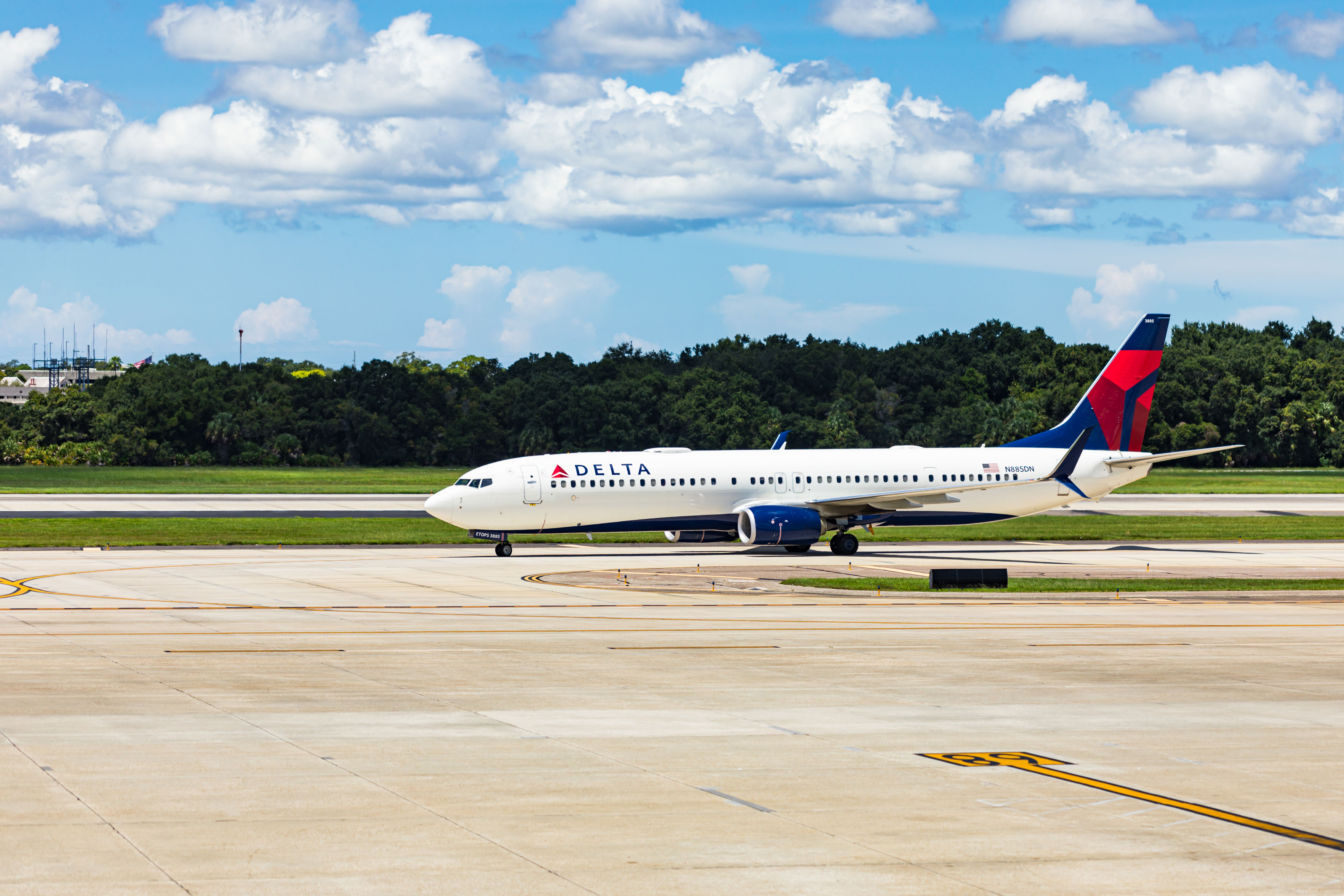 Delta Air Lines Boeing 737-932/ER (N885DN) airplane at Tampa International Airport.