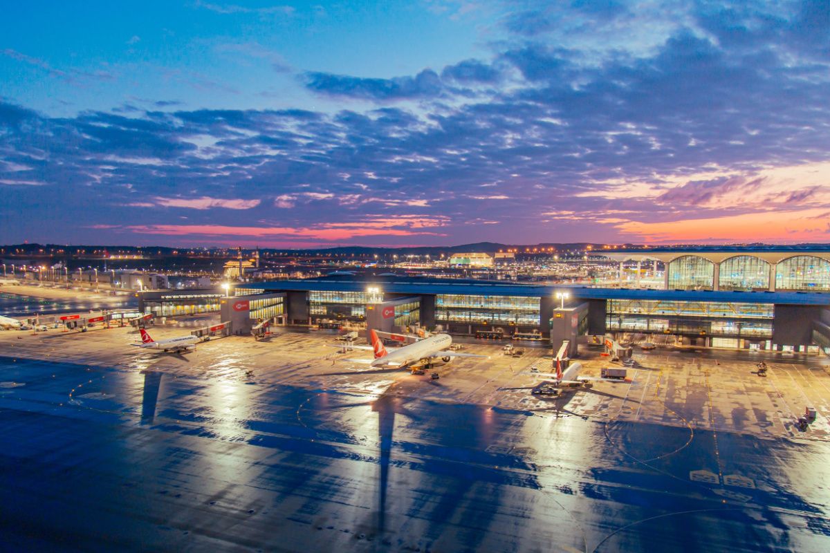 Istanbul Airport in the evening