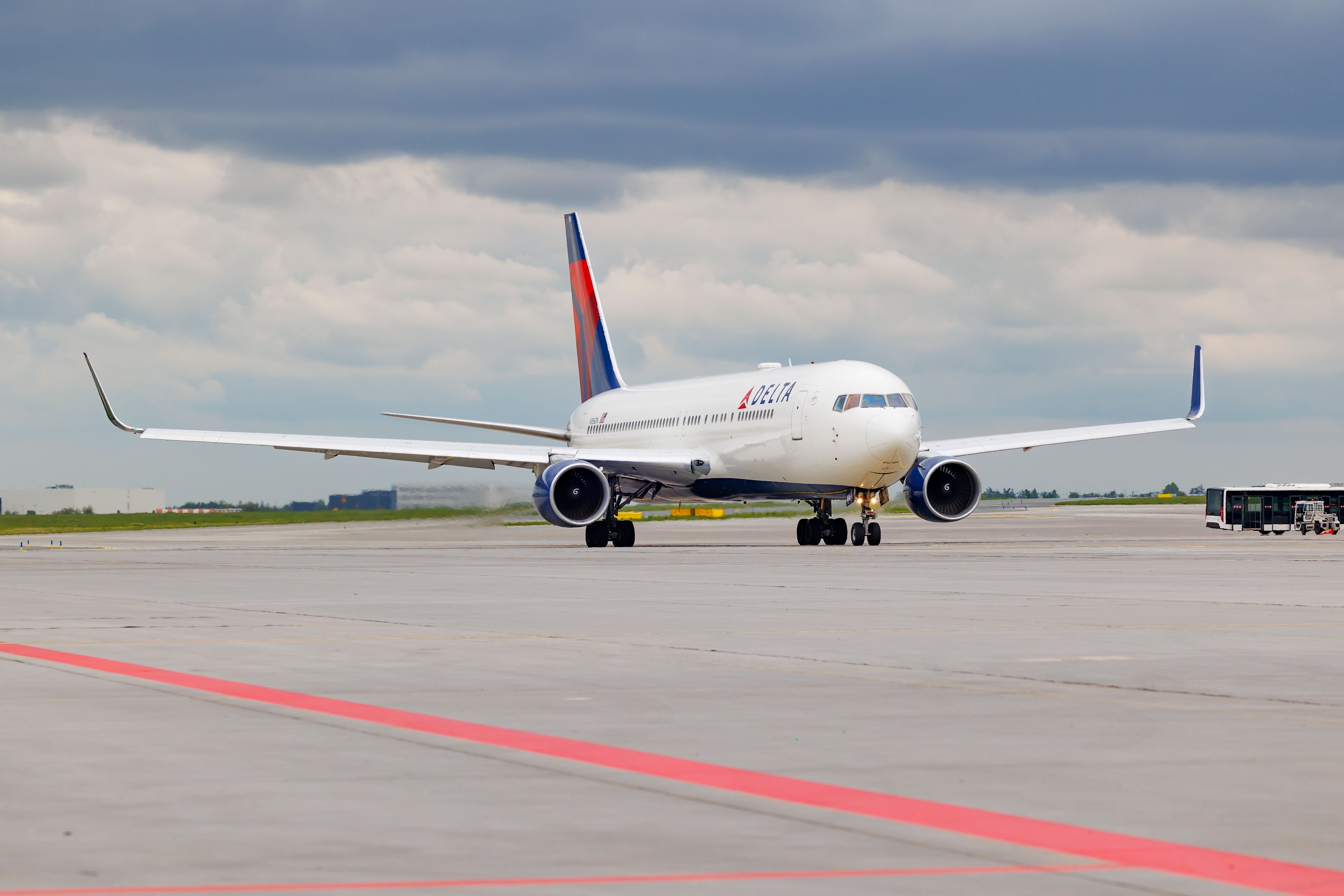 A Delta Boeing 767 taking off