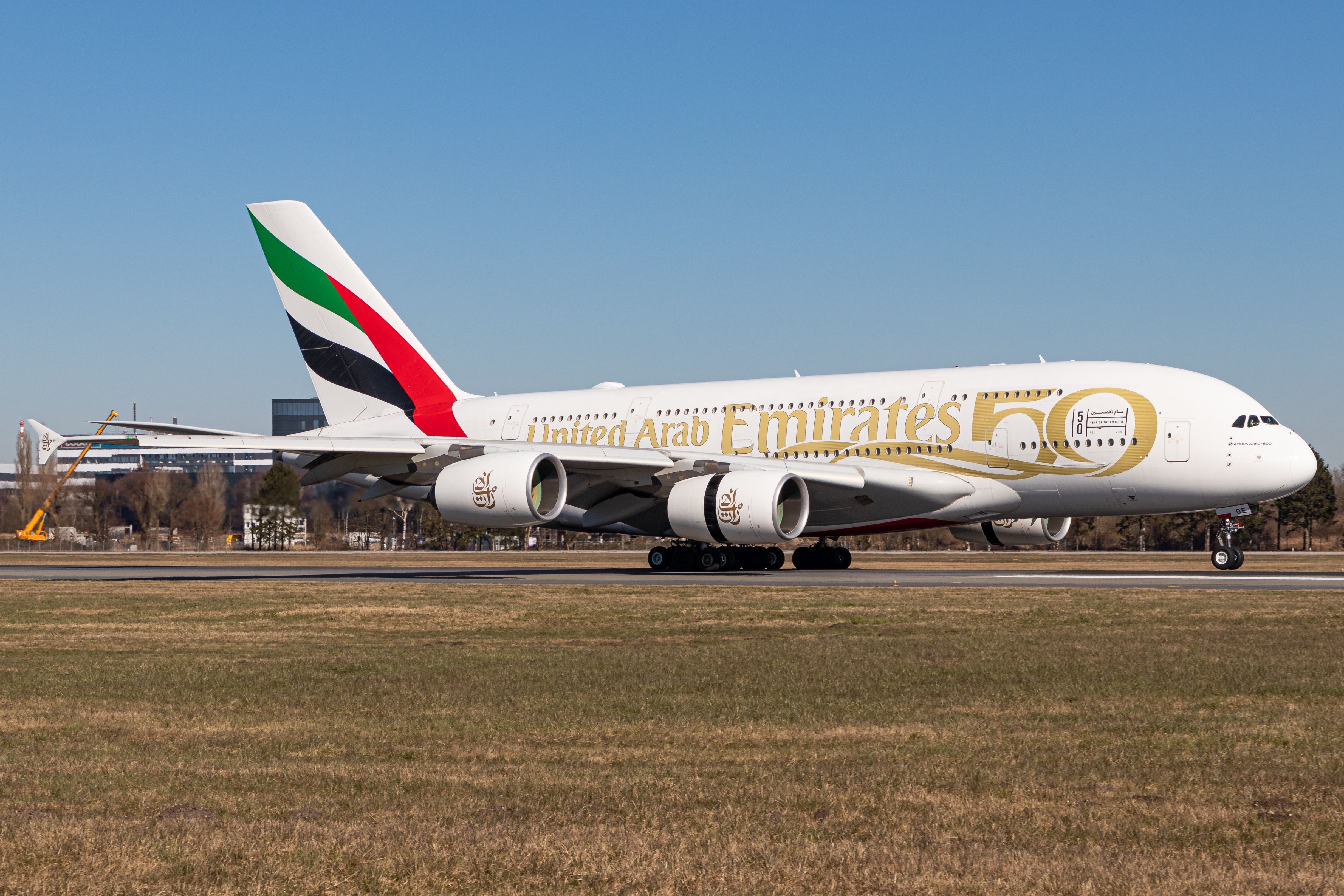 Emirates Airbus A380 At Hamburg Airport