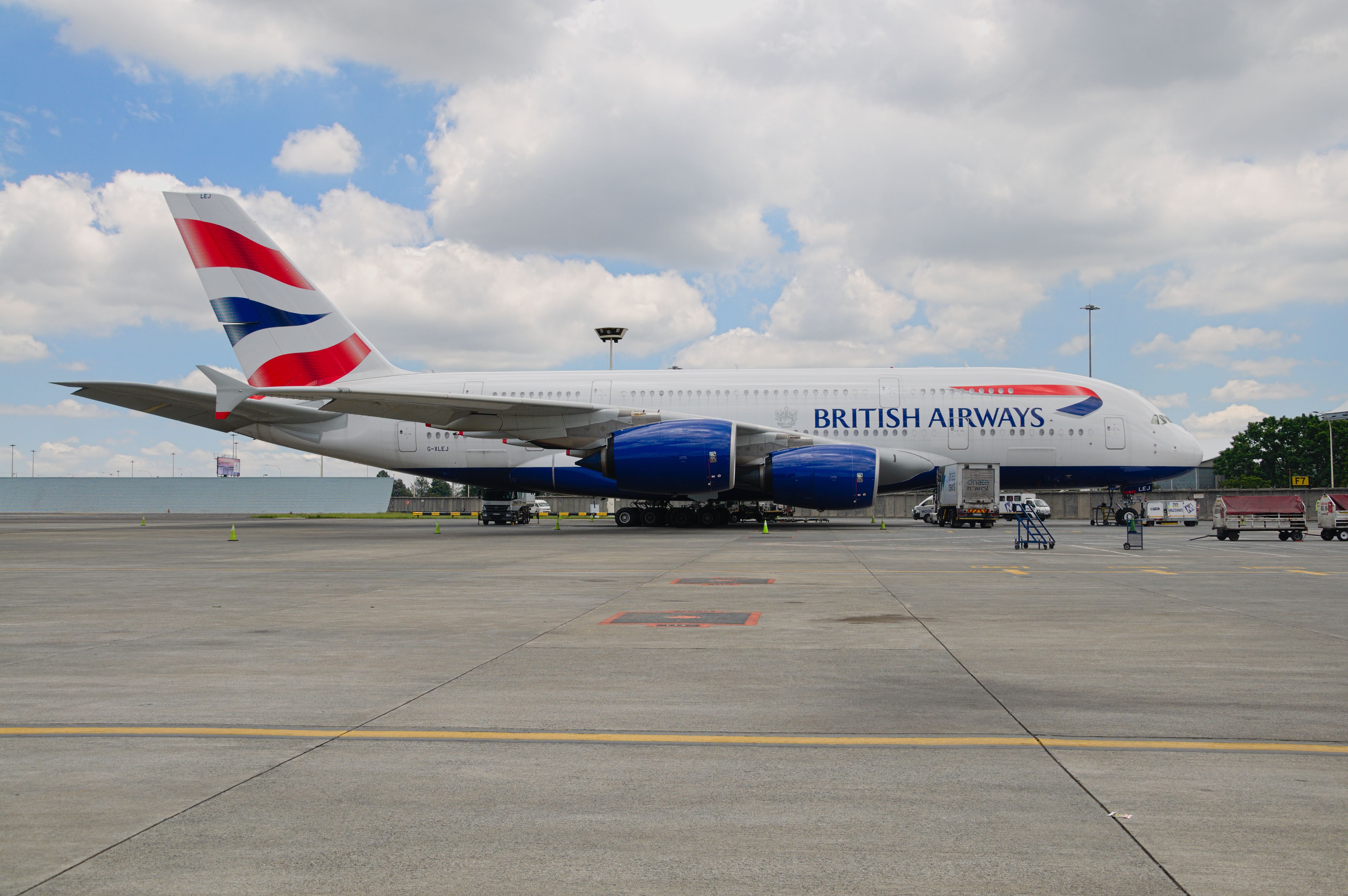 British Airways Airbus A380 in Johannesburg