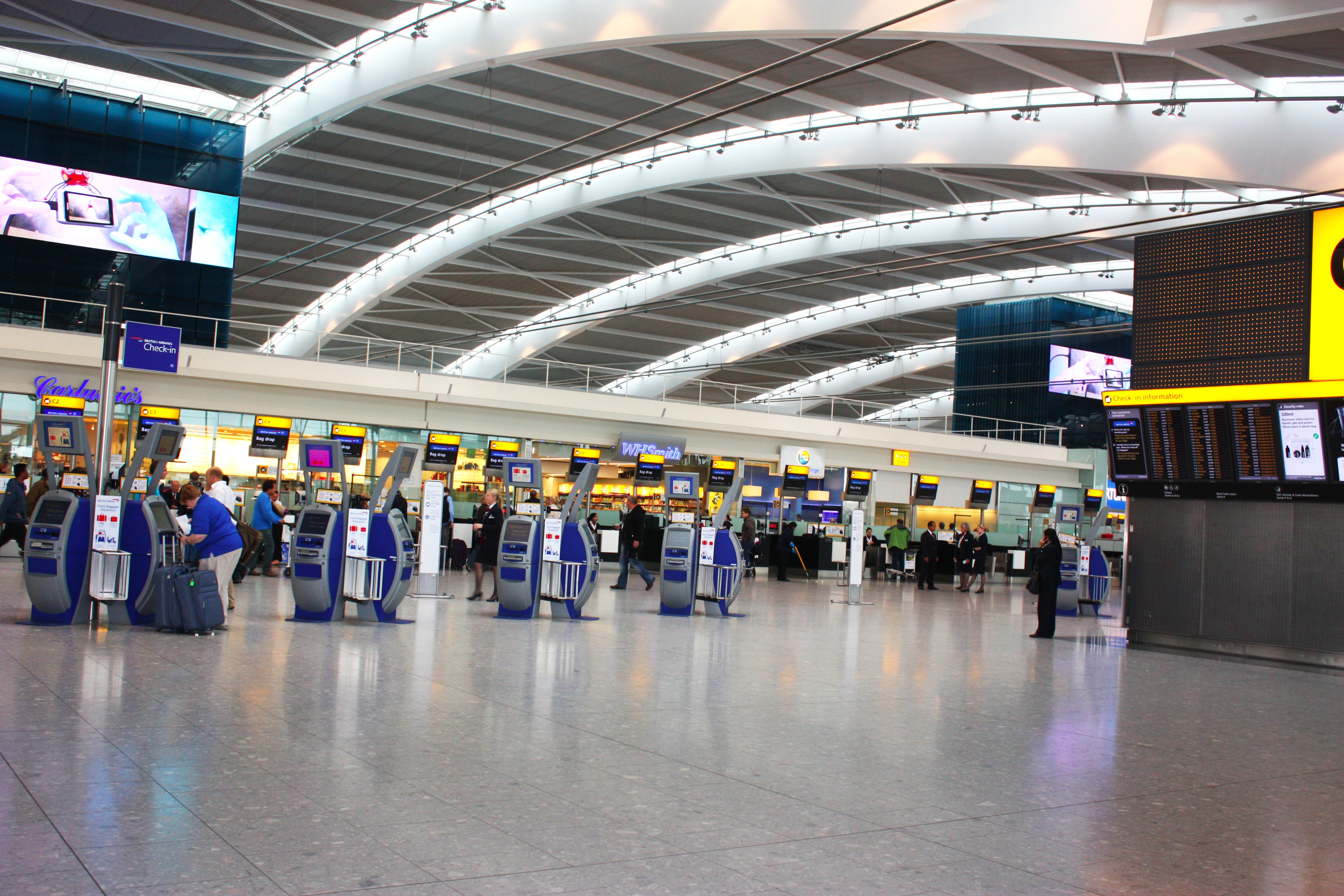 The London Heathrow Terminal 5 Check-In Area.