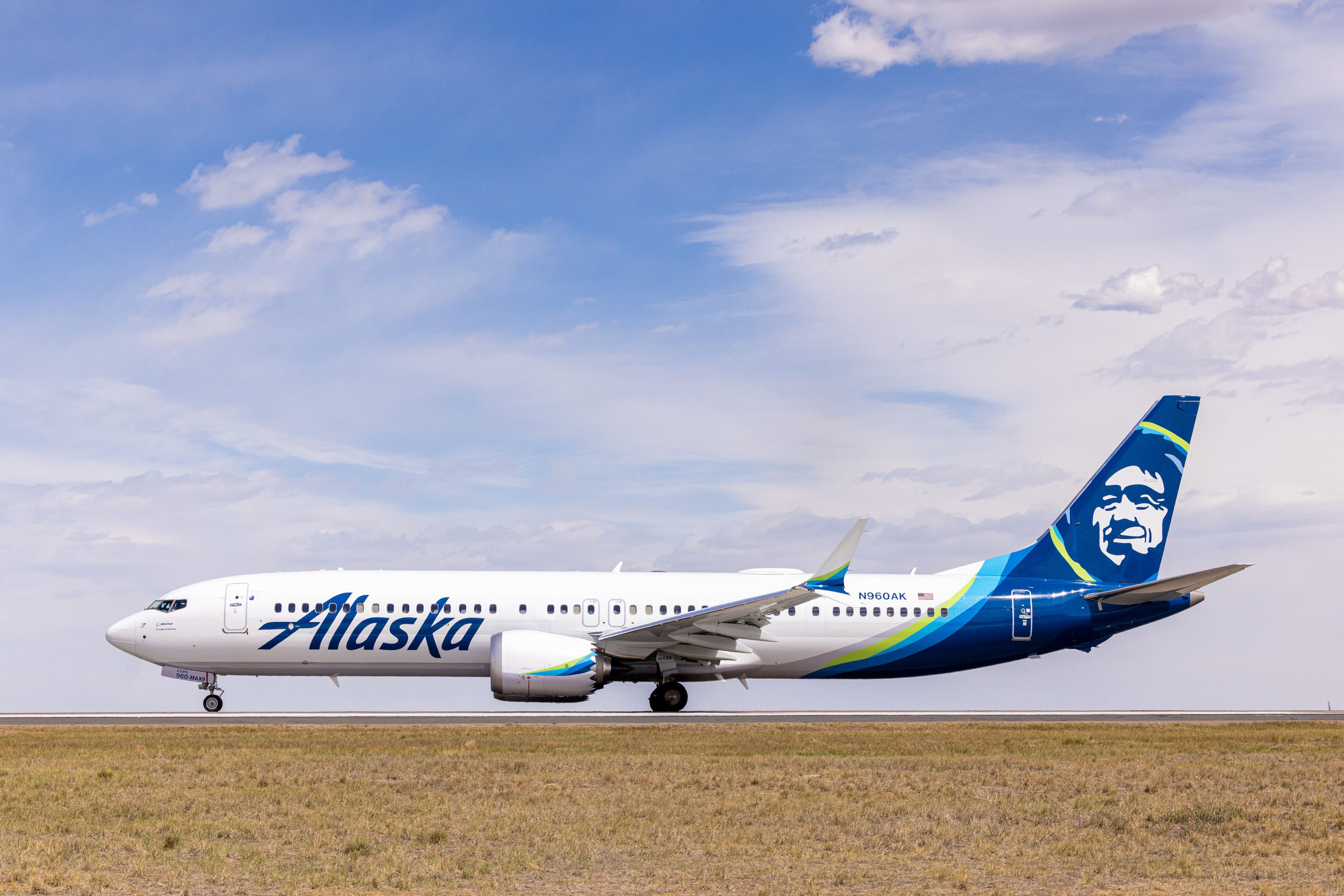 Alaska Airlines Boeing 737 MAX 9 on the ground