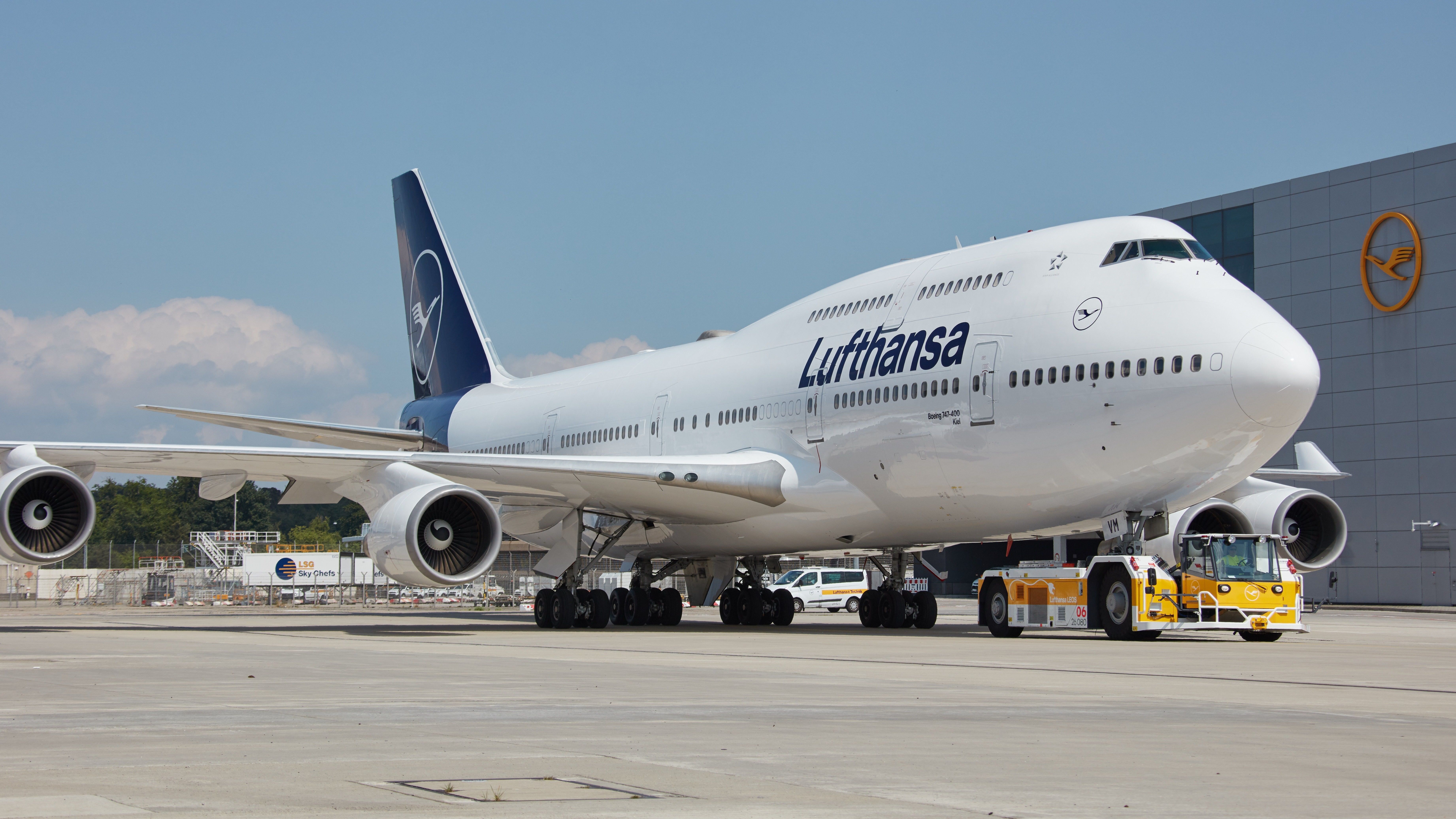 LH Lufthansa Aviationtag B747-400 紺色 Lufthansa Boeing 747 - D-ABTE Schlüsselanhänger Blau