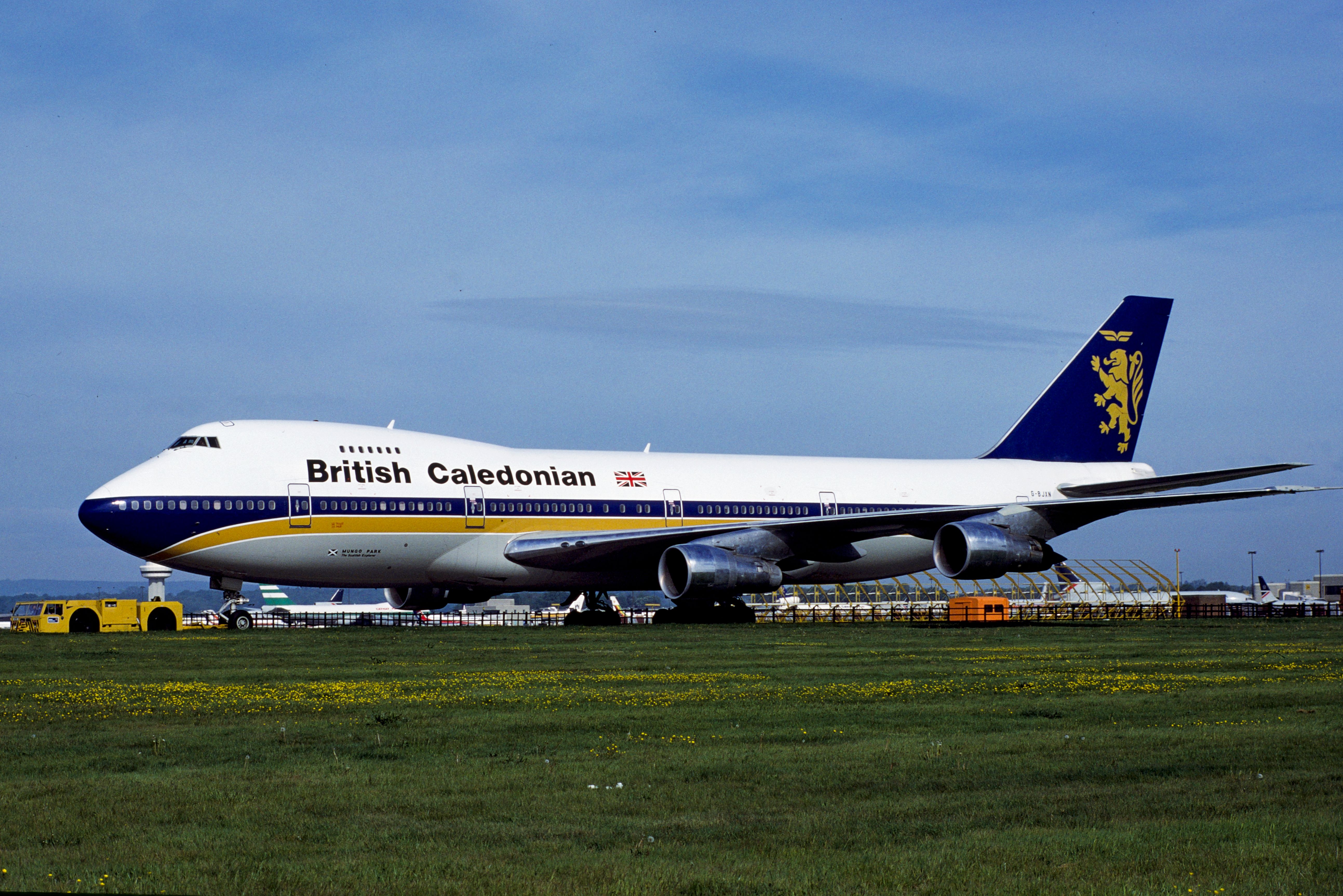 British Caledonian Boeing 747 at Gatwick.