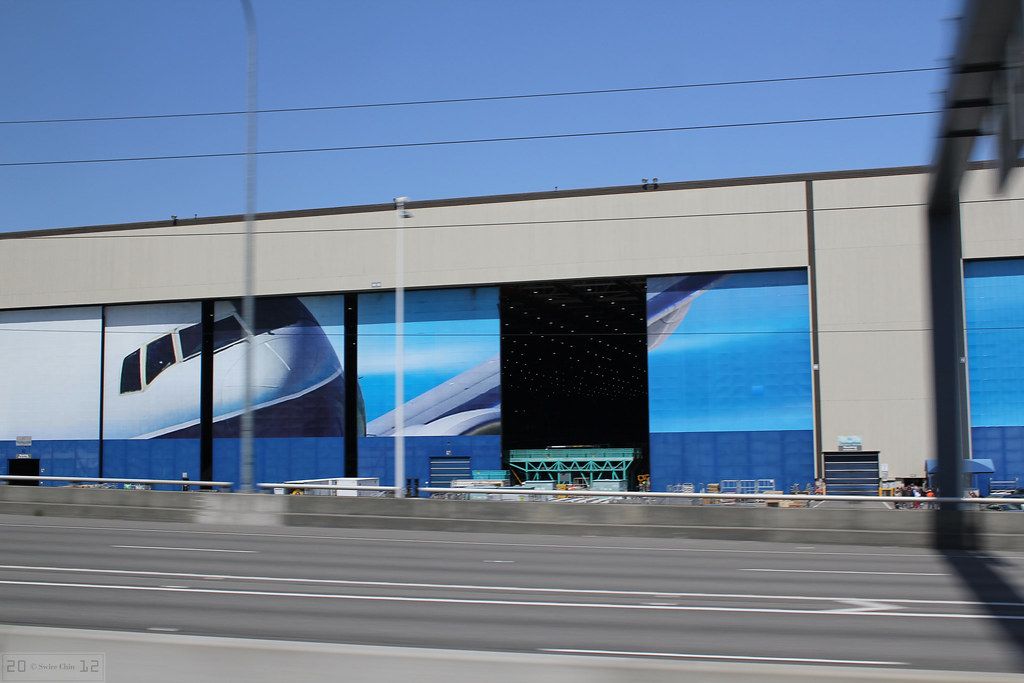 Boeing's massive factory mural