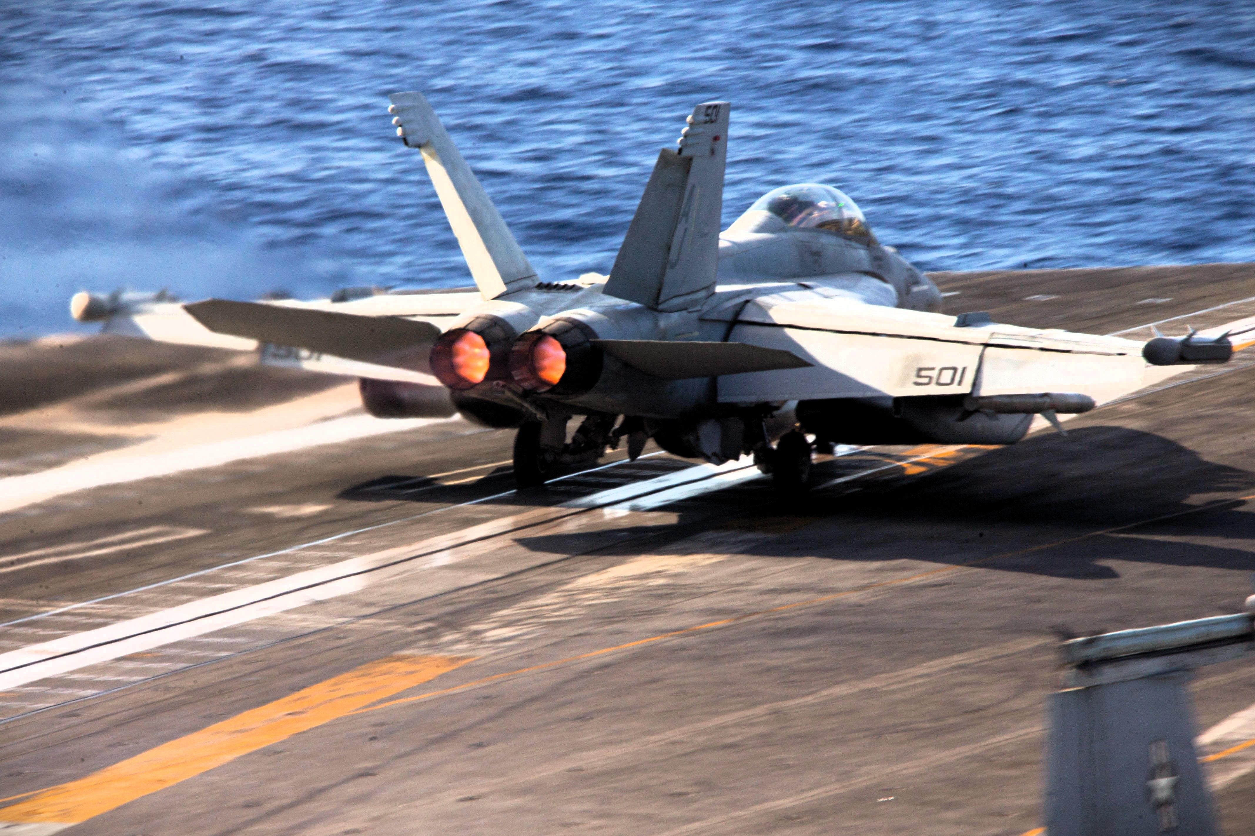 8183511 - Flight Operations [Image 39 of 51] - Boeing Ea-18G Growler launching from USS Gerald Ford with EMALS