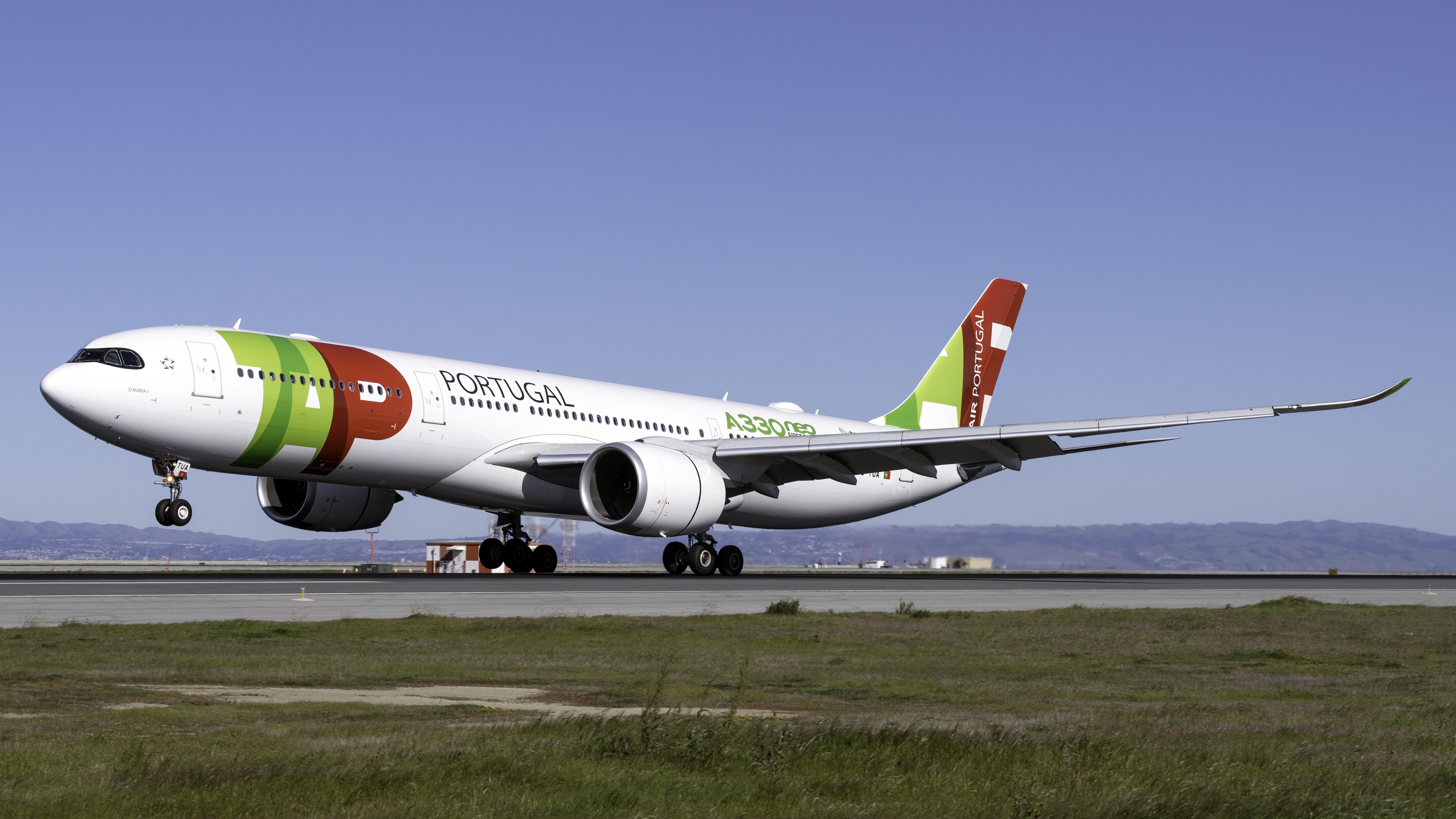 TAP Air Portugal A330-900neo pictured landing.