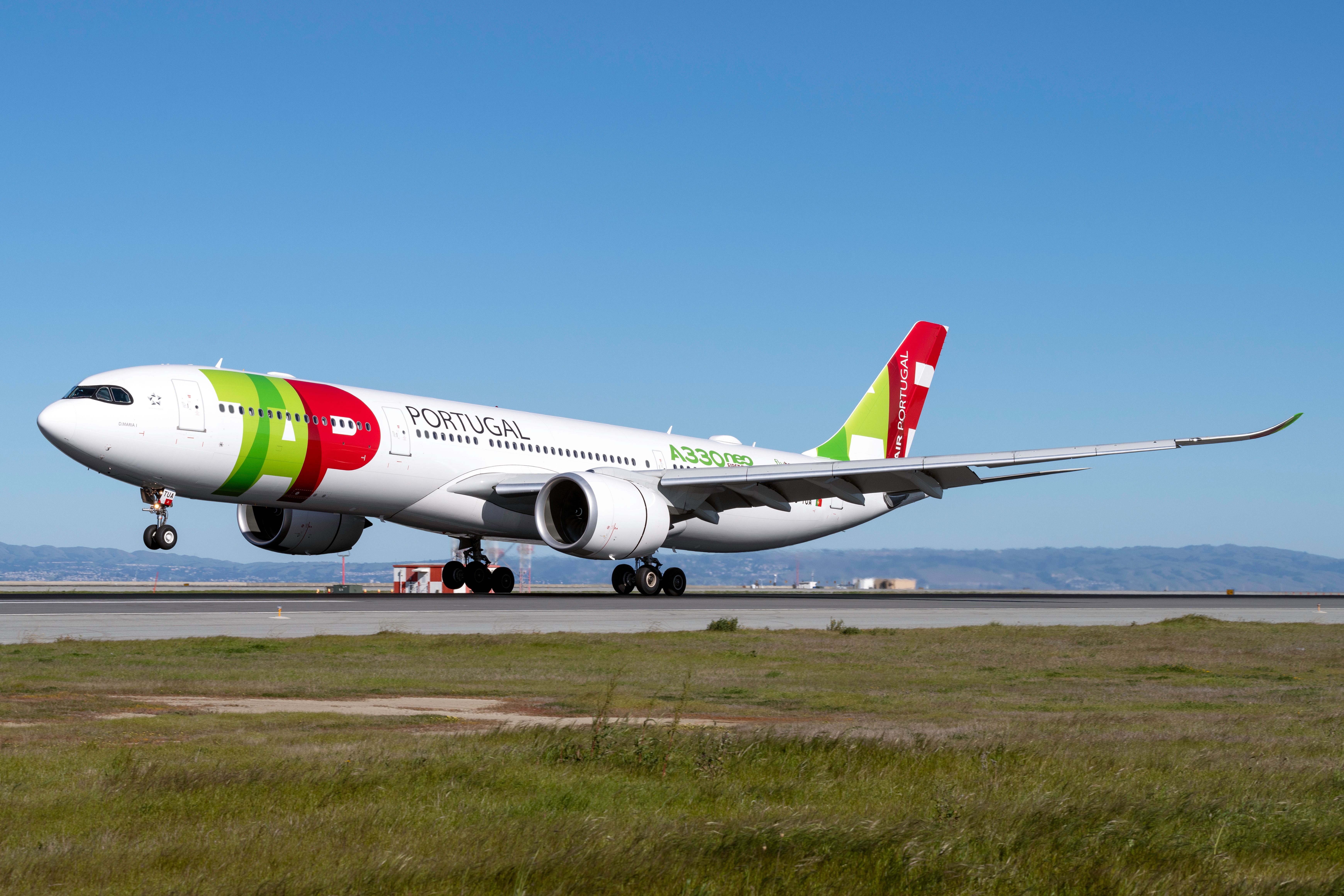 TAP Air Portugal A330-900neo pictured landing.