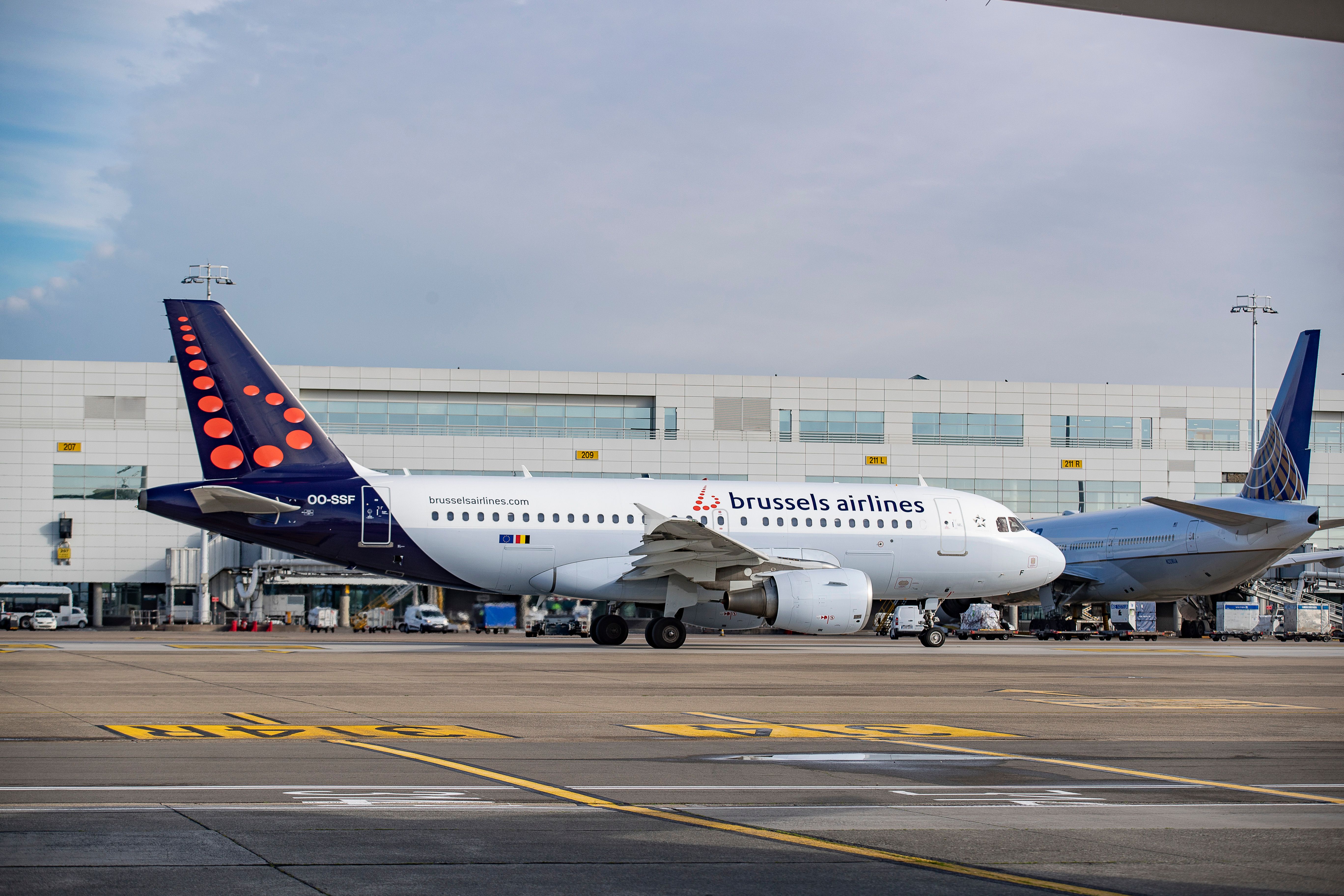 Brussels Airlines aircraft at Brussels Airport