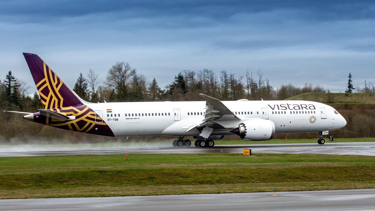 Vistara航空 Boeing 787-9 1/500 Vistara Boeing 787-9 Dreamliner VT-TSF NG Model 55049 NG