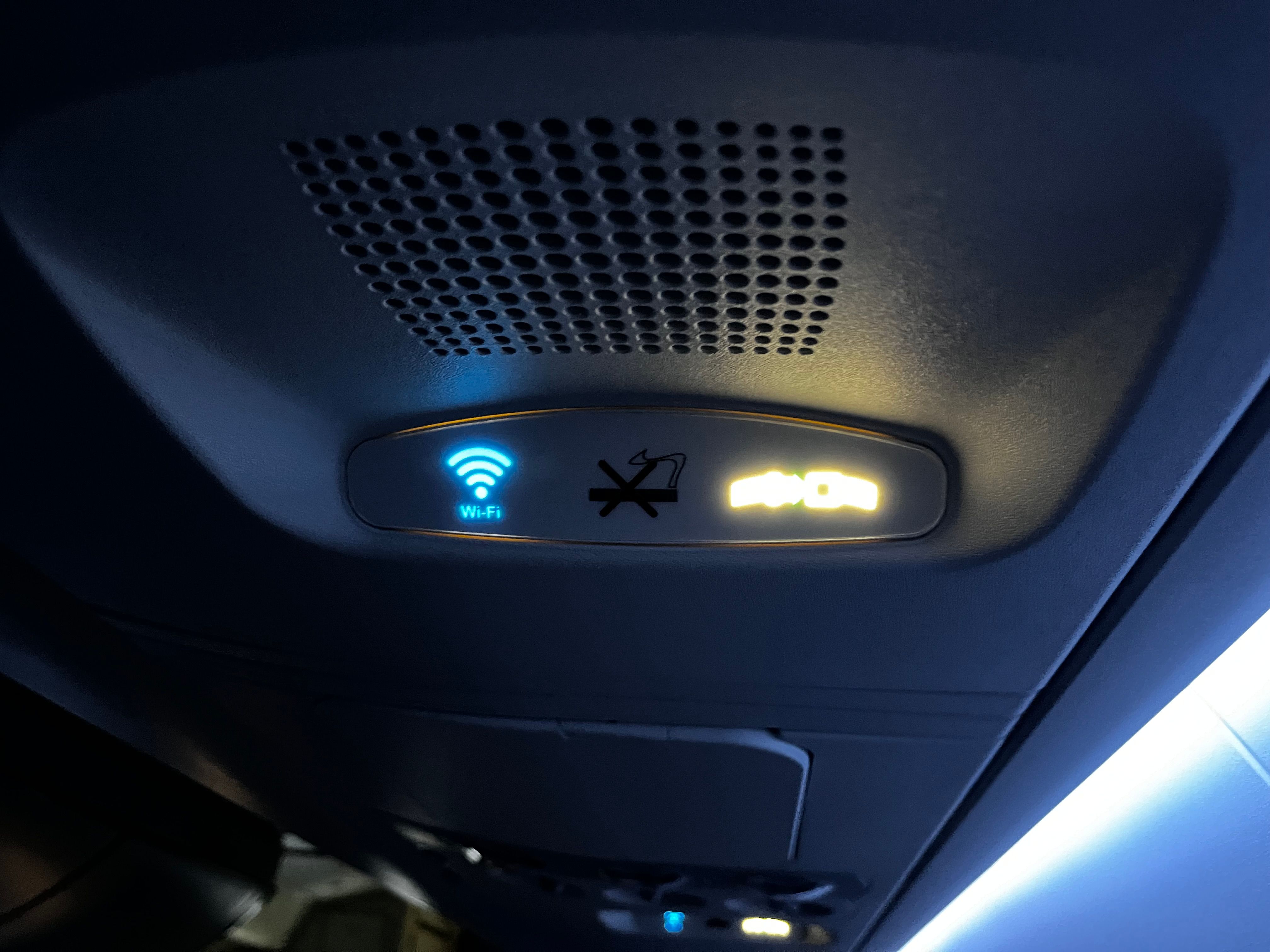 Seatbelt and Wi-Fi sign