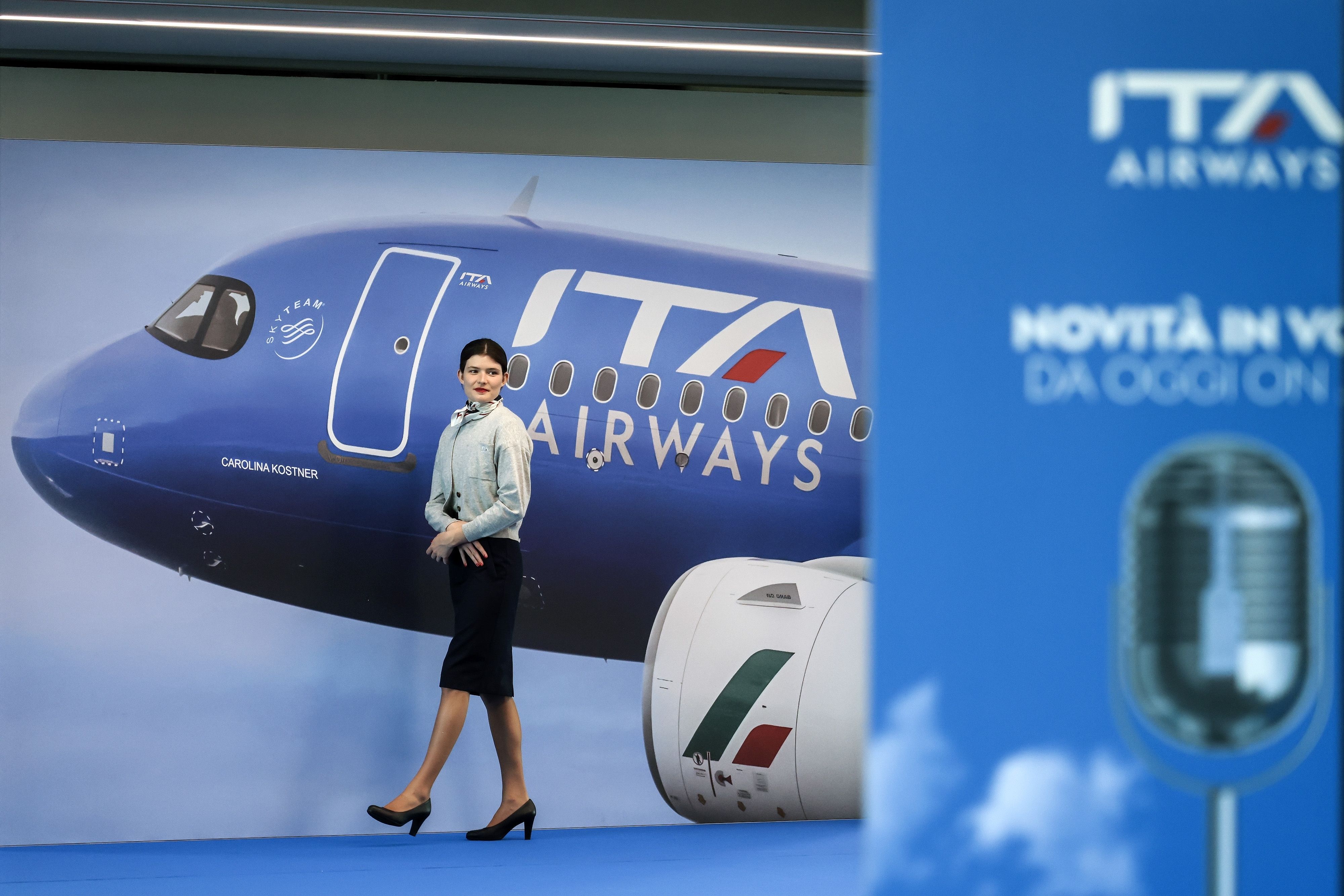 ITA Airways presenting its new cabin crew uniforms shutterstock_2297442715