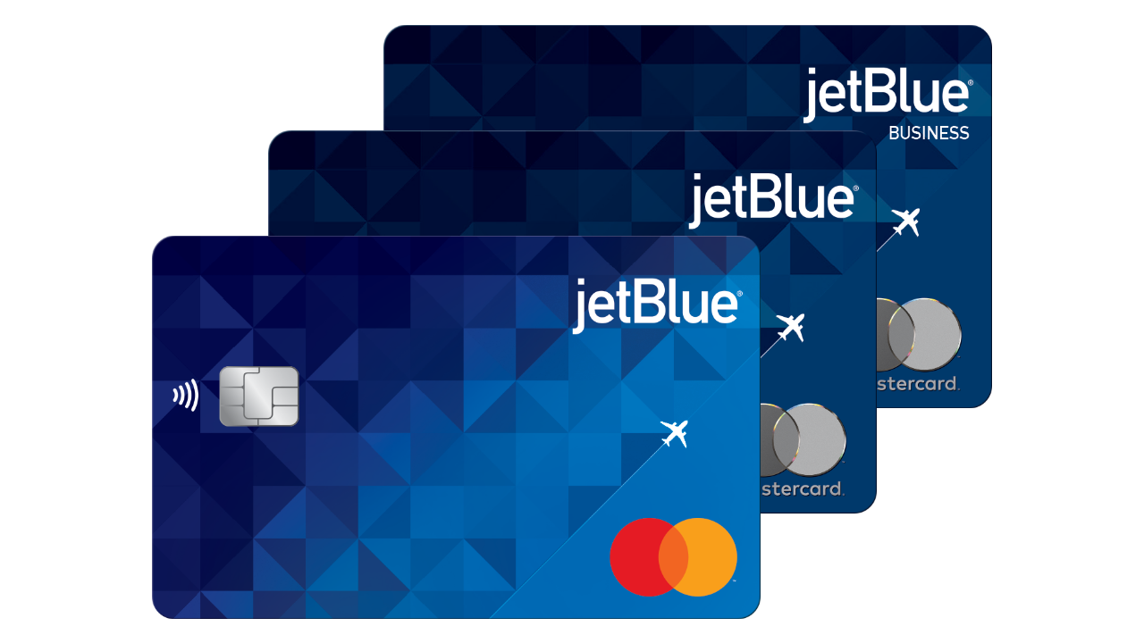 Three JetBlue Plus Co-branded credit cards.