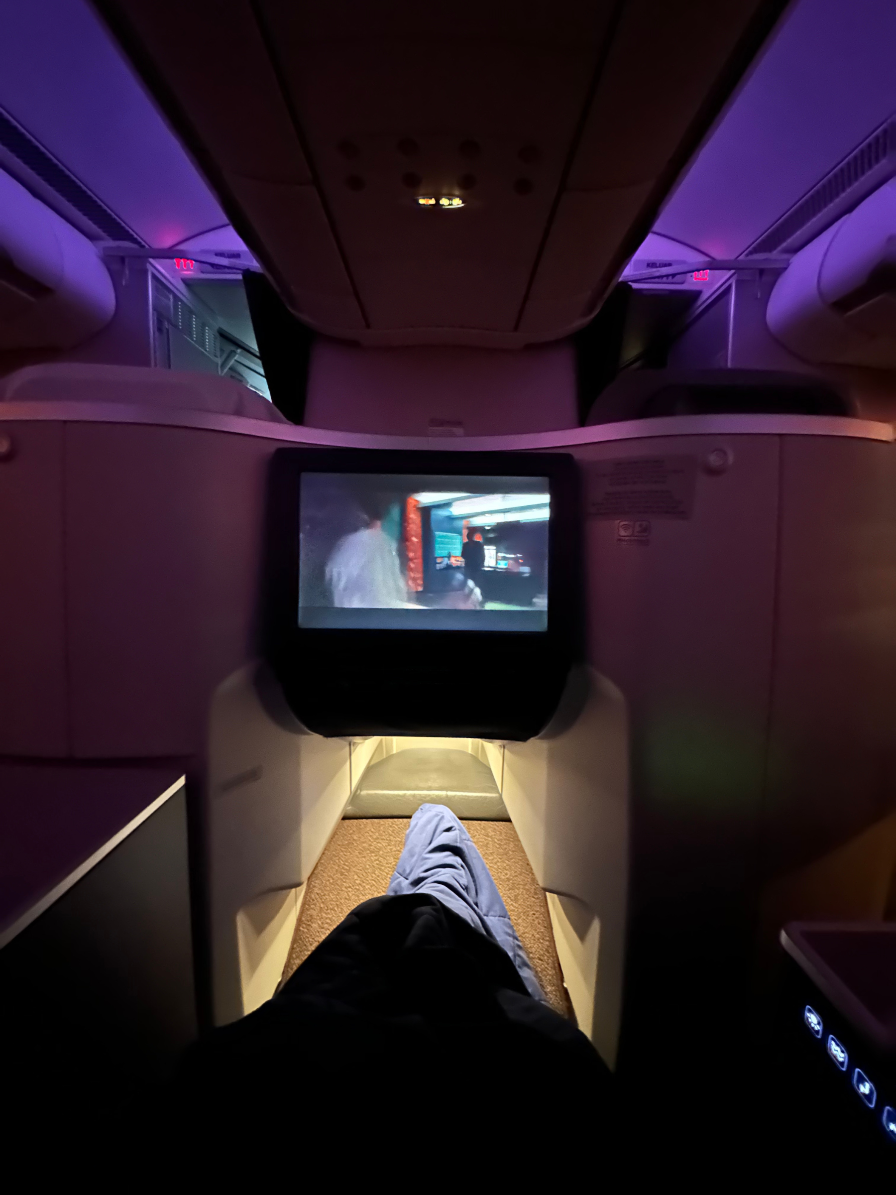 Malaysia Airlines Business Class seat space