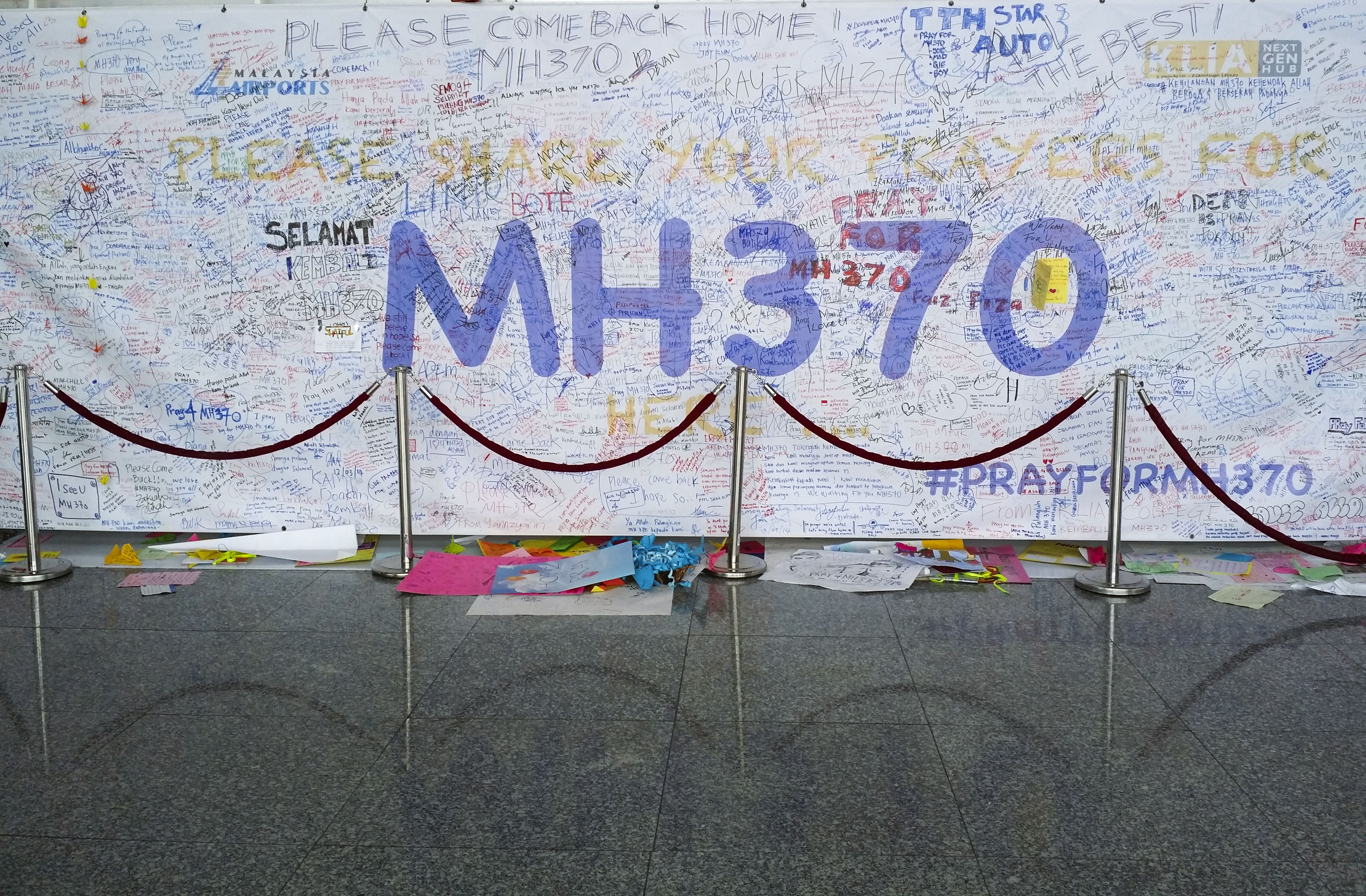 A memorial for those who perished in the Malaysian Airlines MH370 flight.