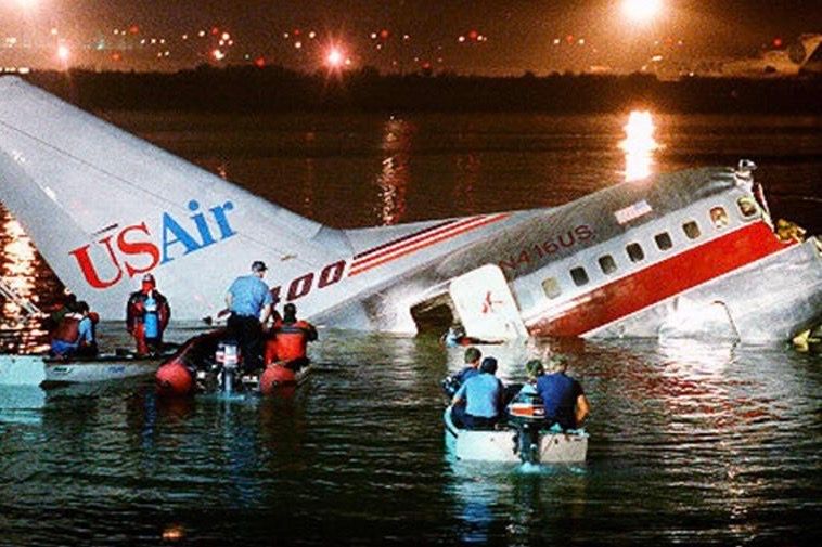 N416US USAir Flight 5050 crash site Flushing New York