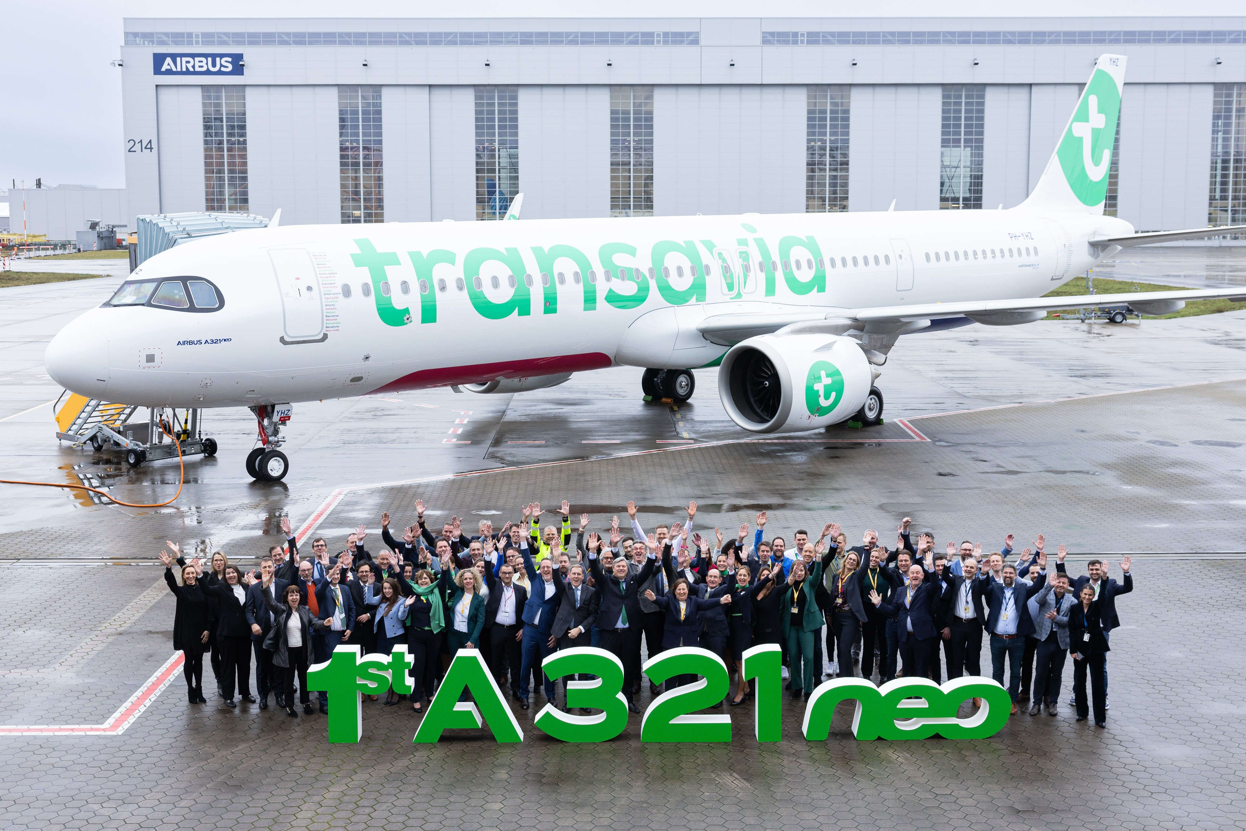 Transavia receives its first A321neo.