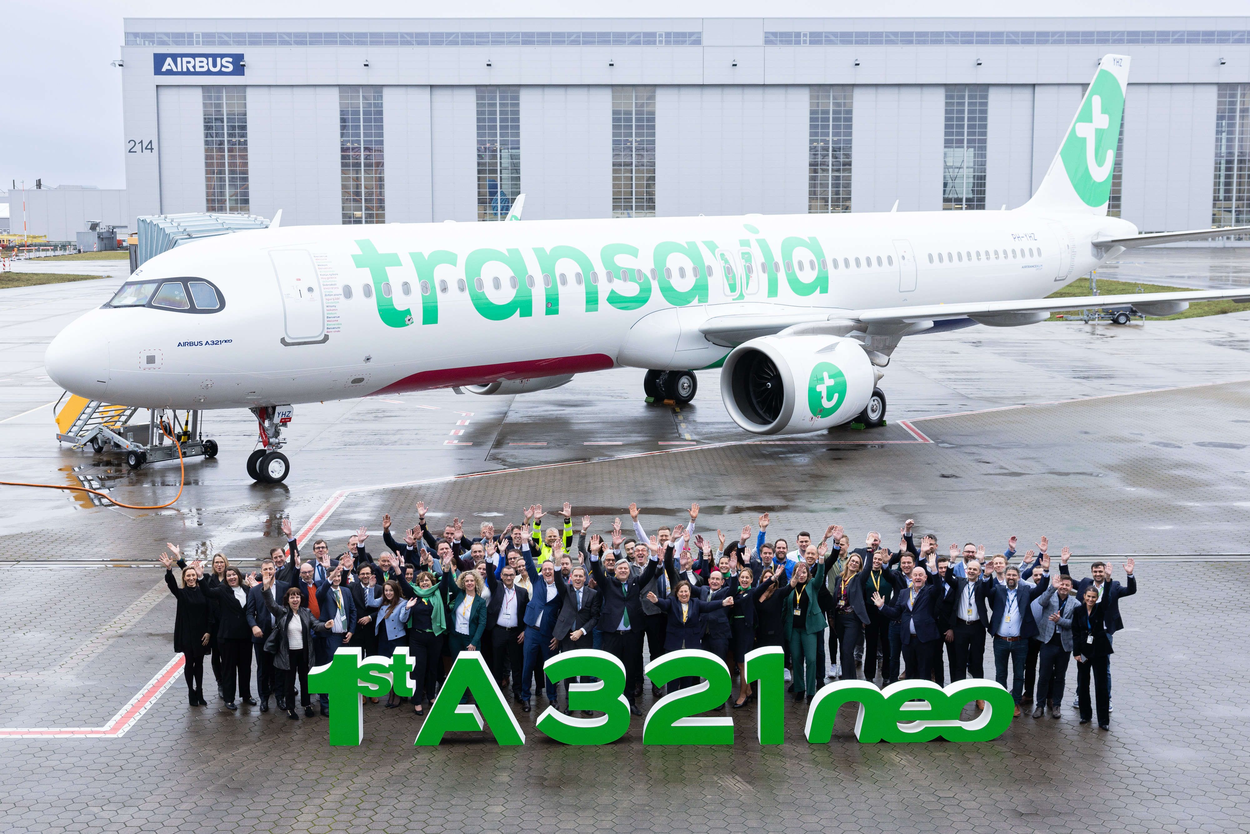 Transavia's first Airbus A321neo aircraft.