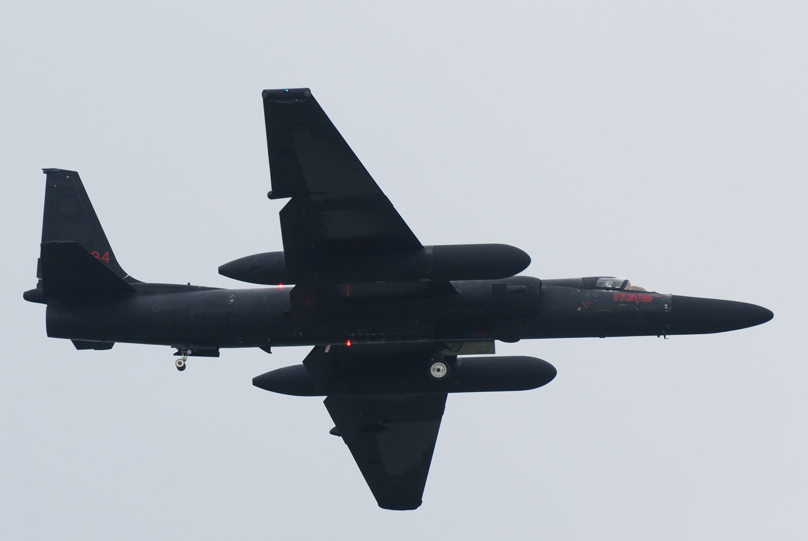 A Lockheed Martin U-2 Spy Plane flying in the sky.