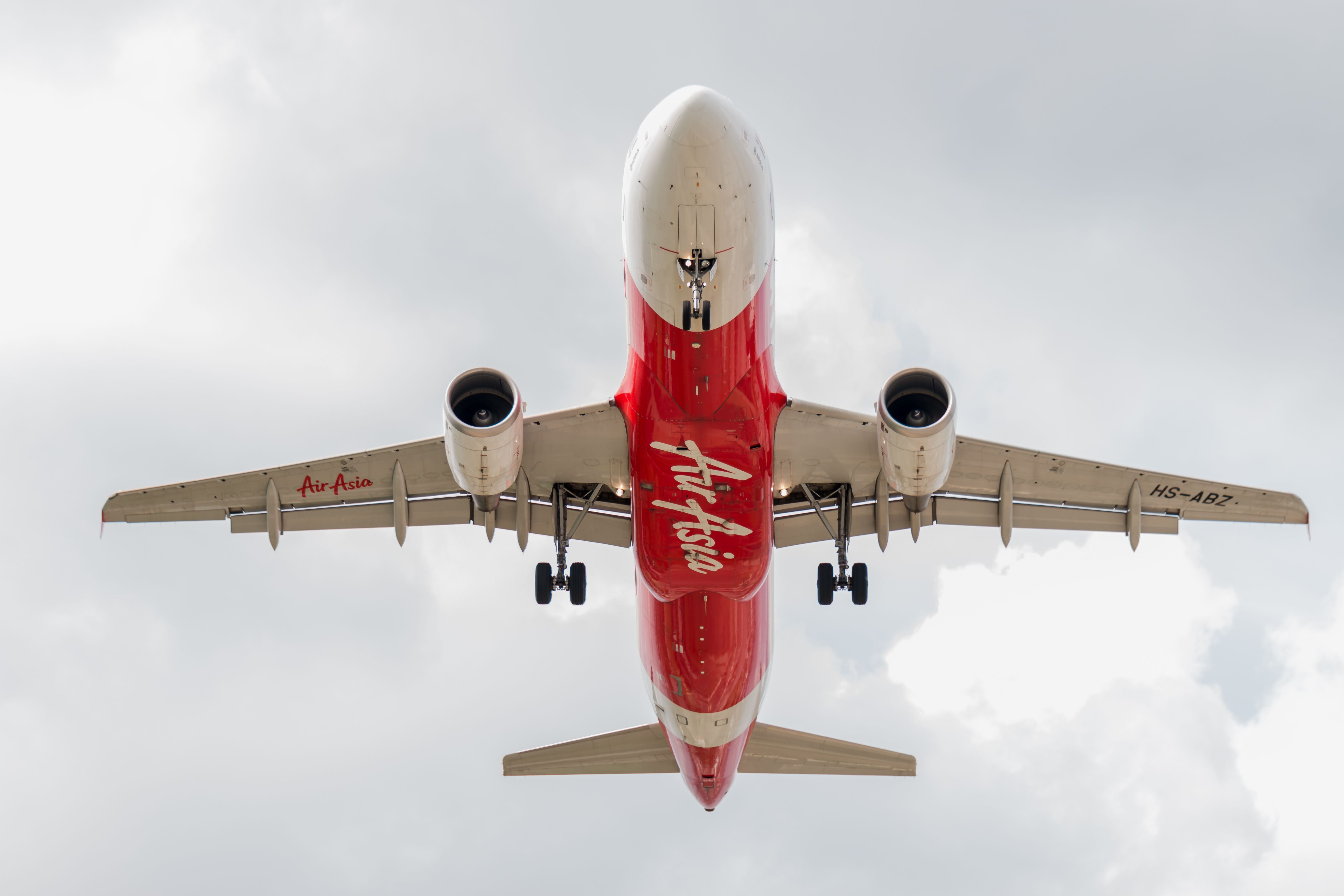 An AirAsia A320 landing