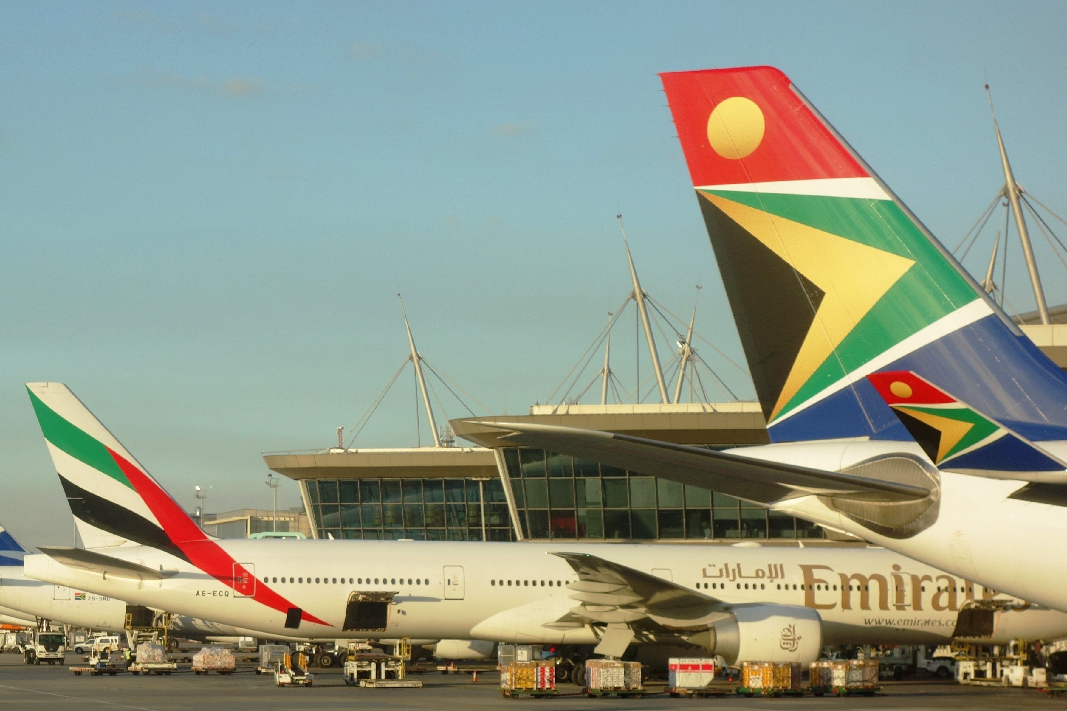 Aircraft tails at Johannesburg Airport