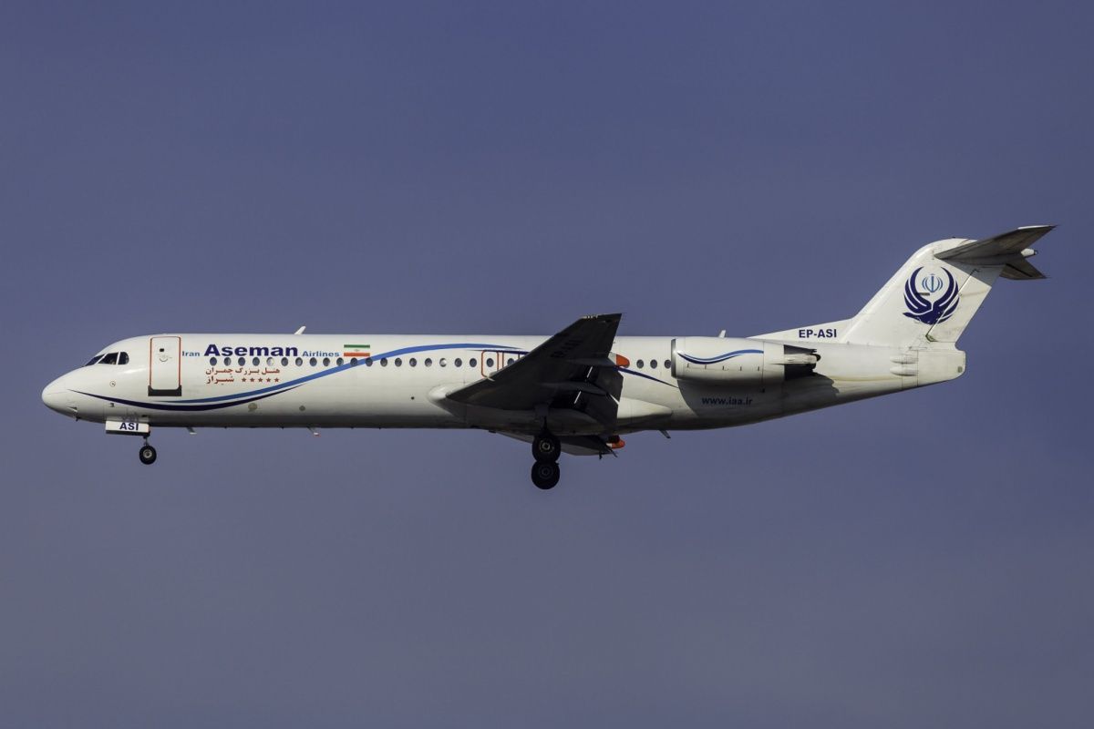 Iran Aseman Airline's Fokker 100
