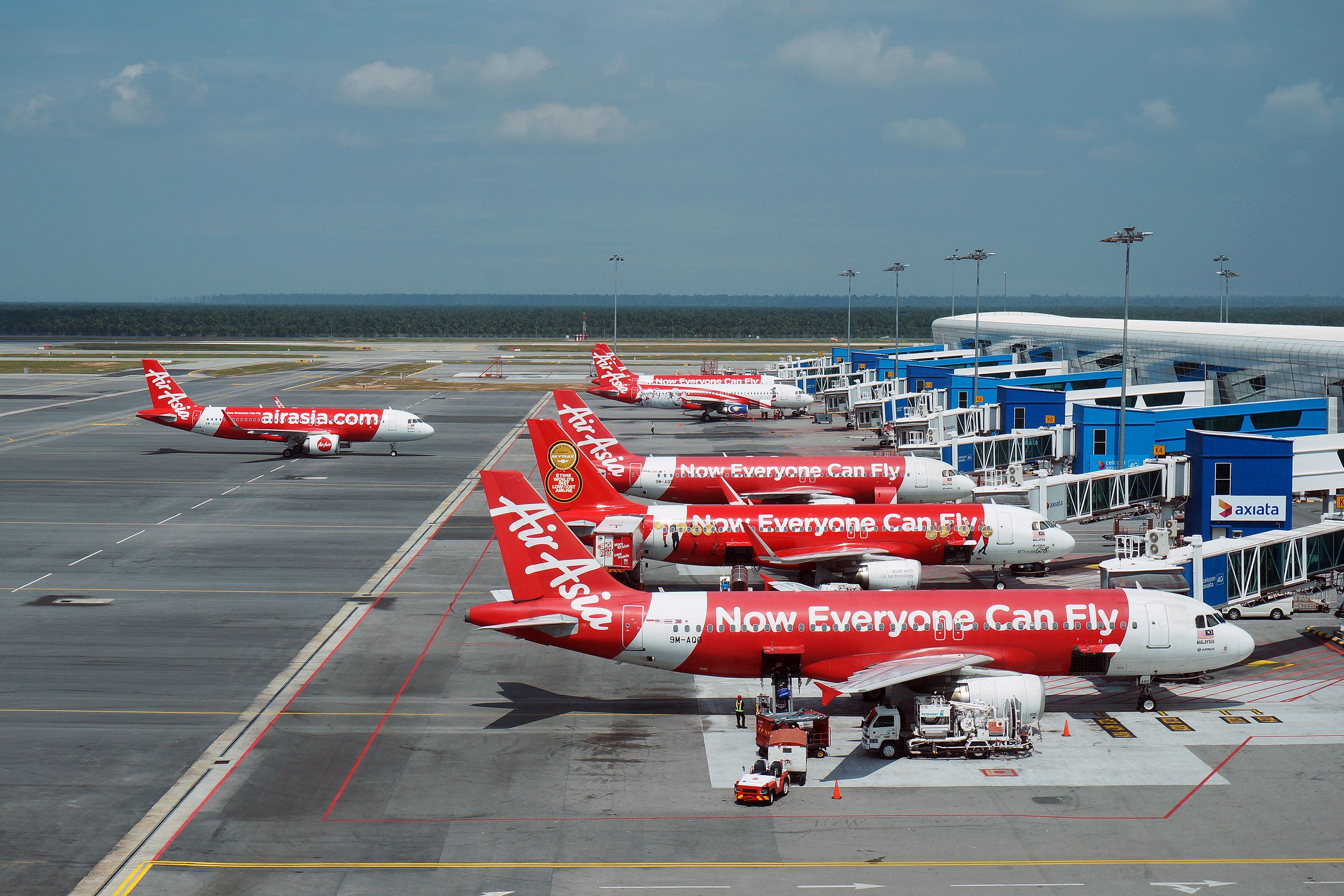 A fleet of AirAsia A320 jets
